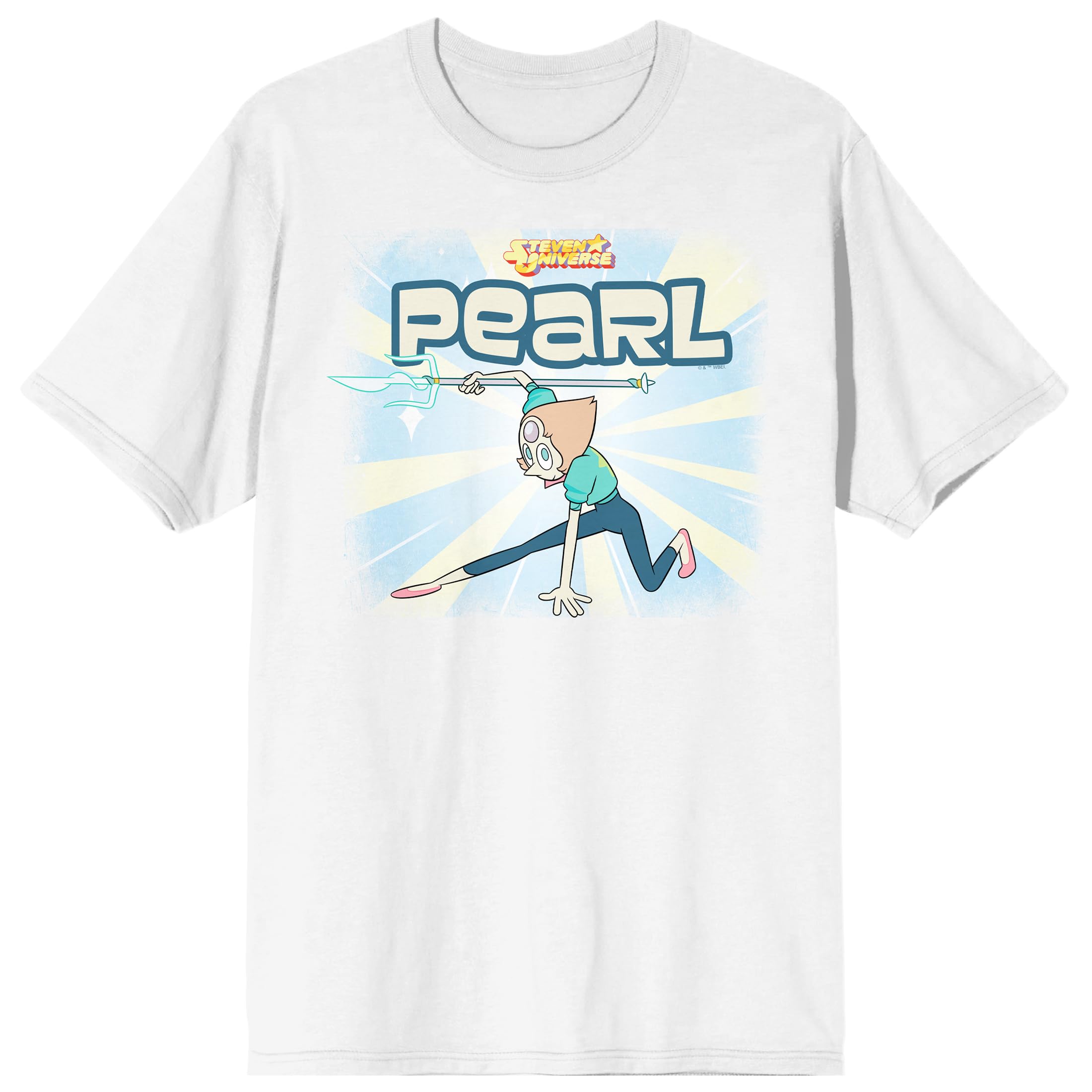 Steven Universe Pearl Strike Pose Adult White Short Sleeve Tee