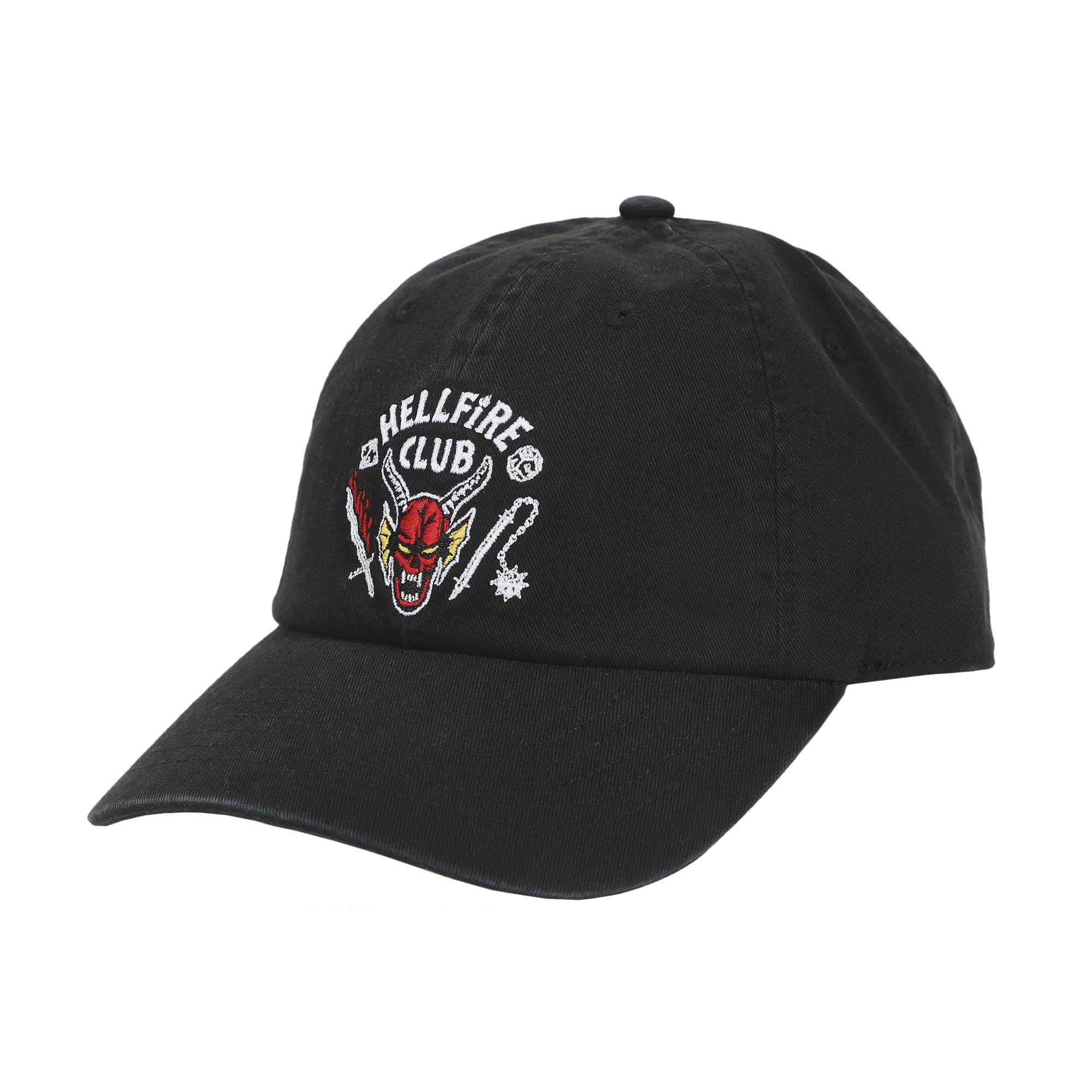 Stranger Things Hellfire Club Black Unstructured Baseball Cap