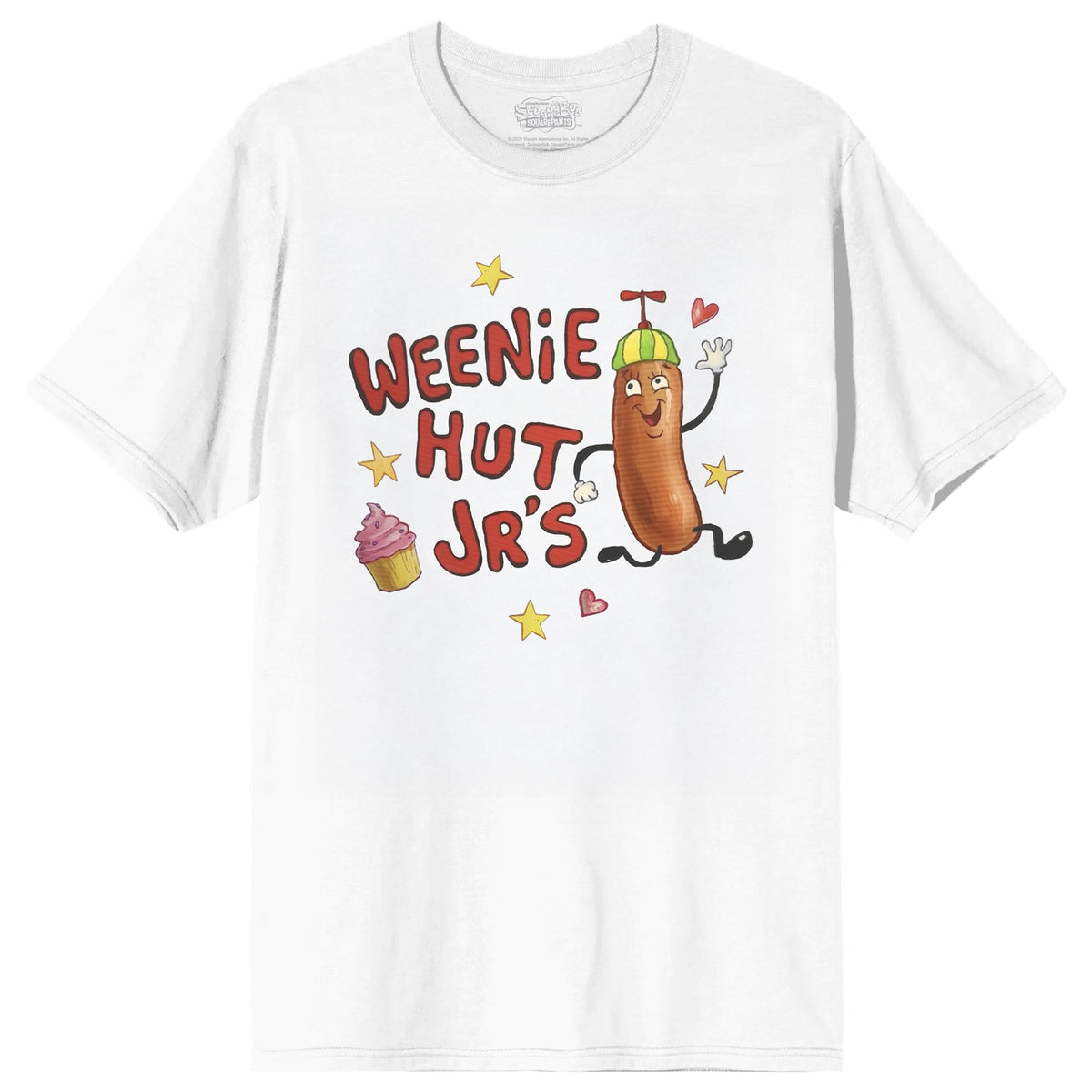 Spongebob Squarepants Weenie Hut Jr's on White Adult T-Shirt