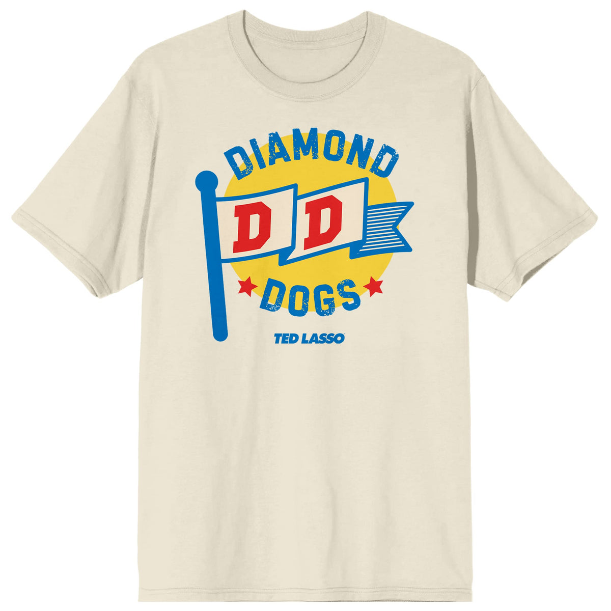 Ted Lasso Diamond Dogs Flag Men's Natural Graphic Tee