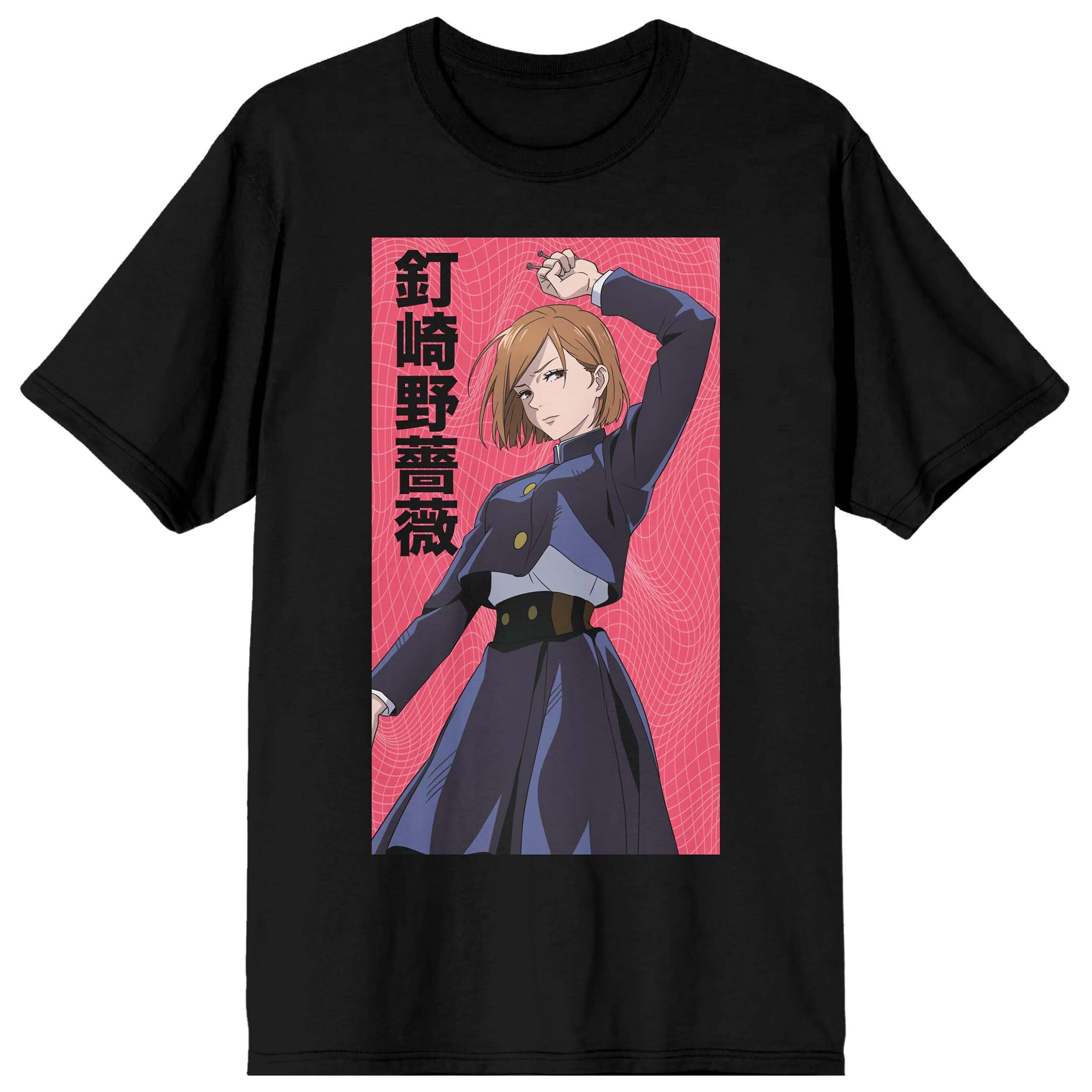 Jujutsu Kaisen Nobara Crew Neck Short Sleeve Men's Black T-shirt