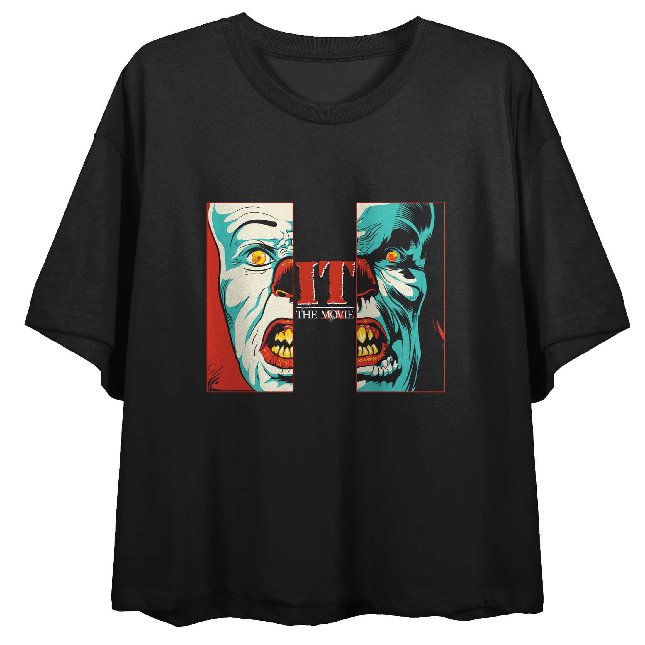 It (1990) Every Nightmare Women's Black Graphic Crop Tee