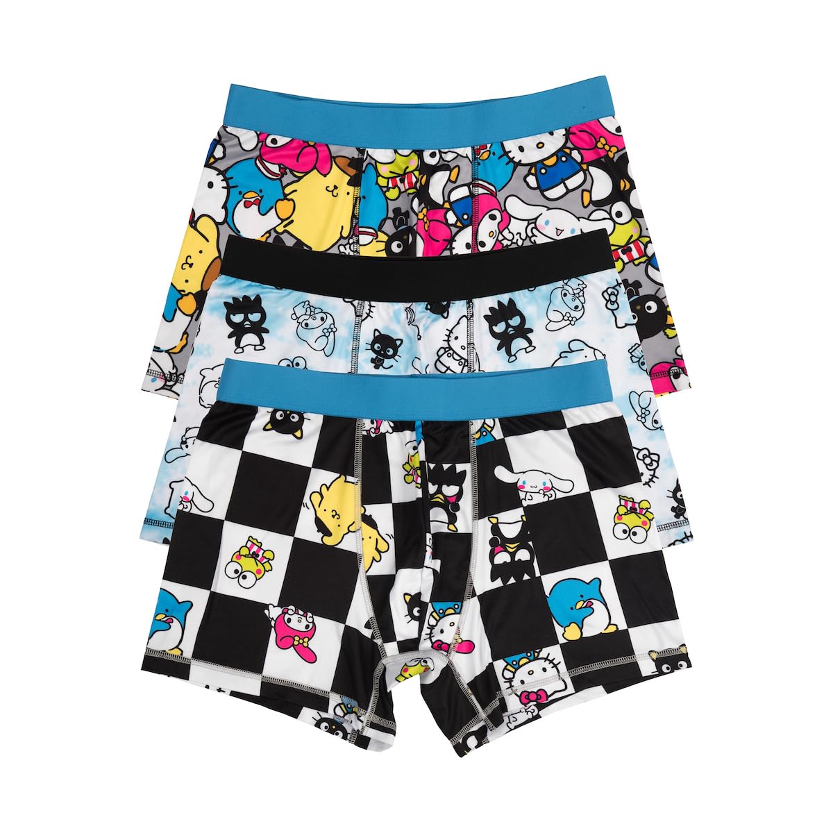 Hello Kitty & Friends 3-Pack of Men's Character Boxer Briefs