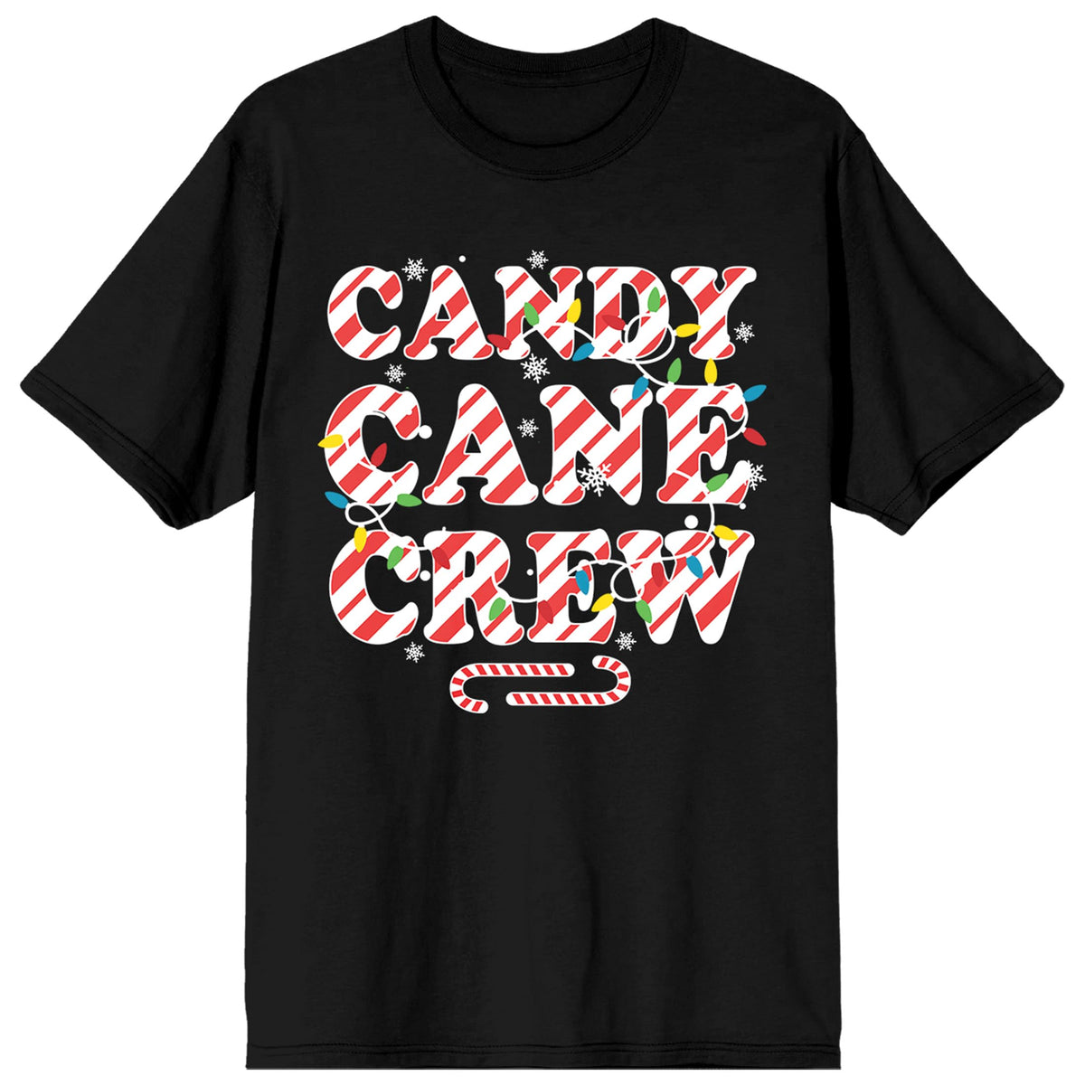 Candy Cane Crew Women's Black Short Sleeve Tee