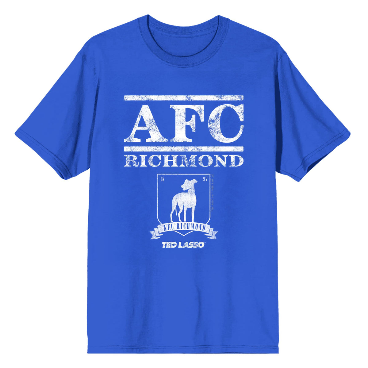 Ted Lasso TV Series AFC Richmond Adult Royal Blue Crew Neck Short Sleeve T-shirt