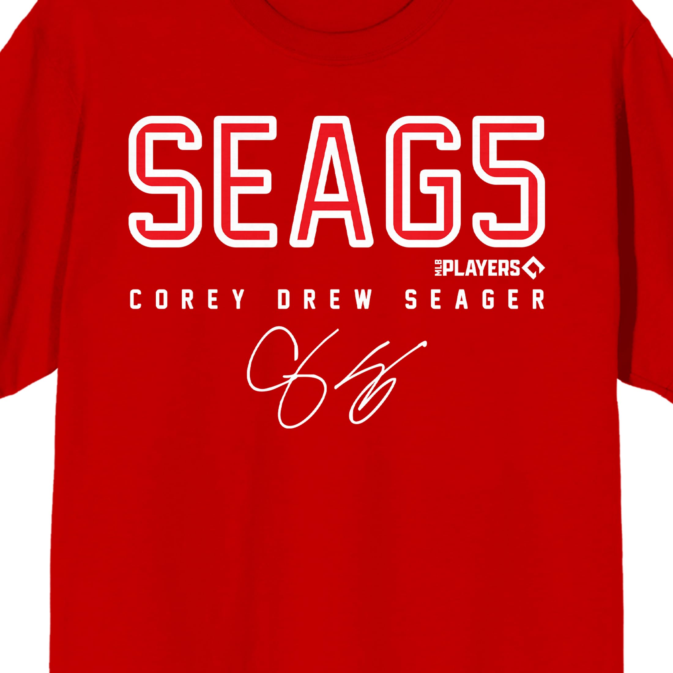Corey Seager SEAG5 Women's Red Crew Neck Short Sleeve T-Shirt