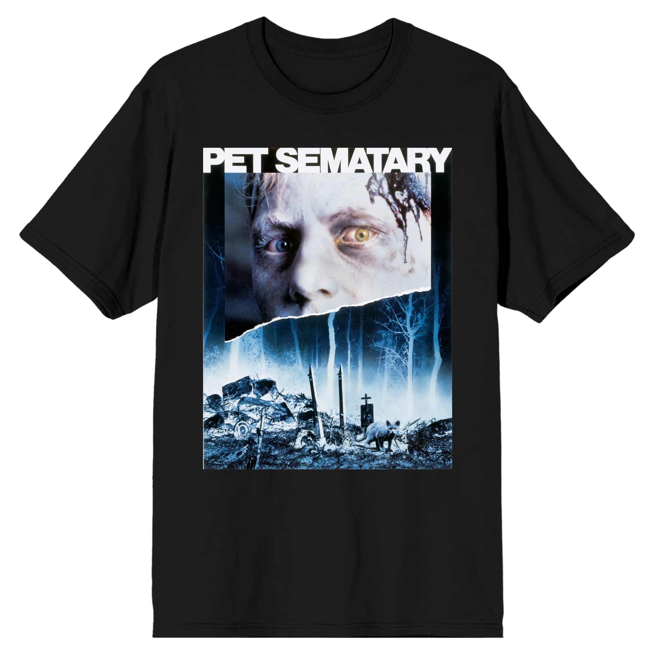 Pet Sematary Movie Poster Crew Neck Short Sleeve Men's Black T-shirt