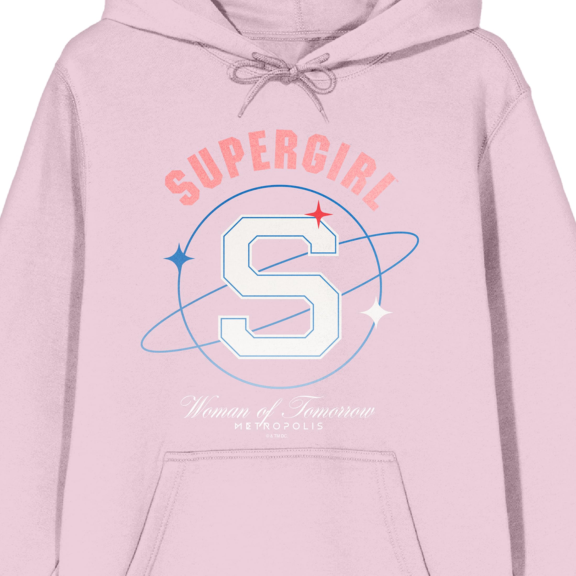 Supergirl Women of Tomorrow Logo Women's Pink Graphic Hoodie
