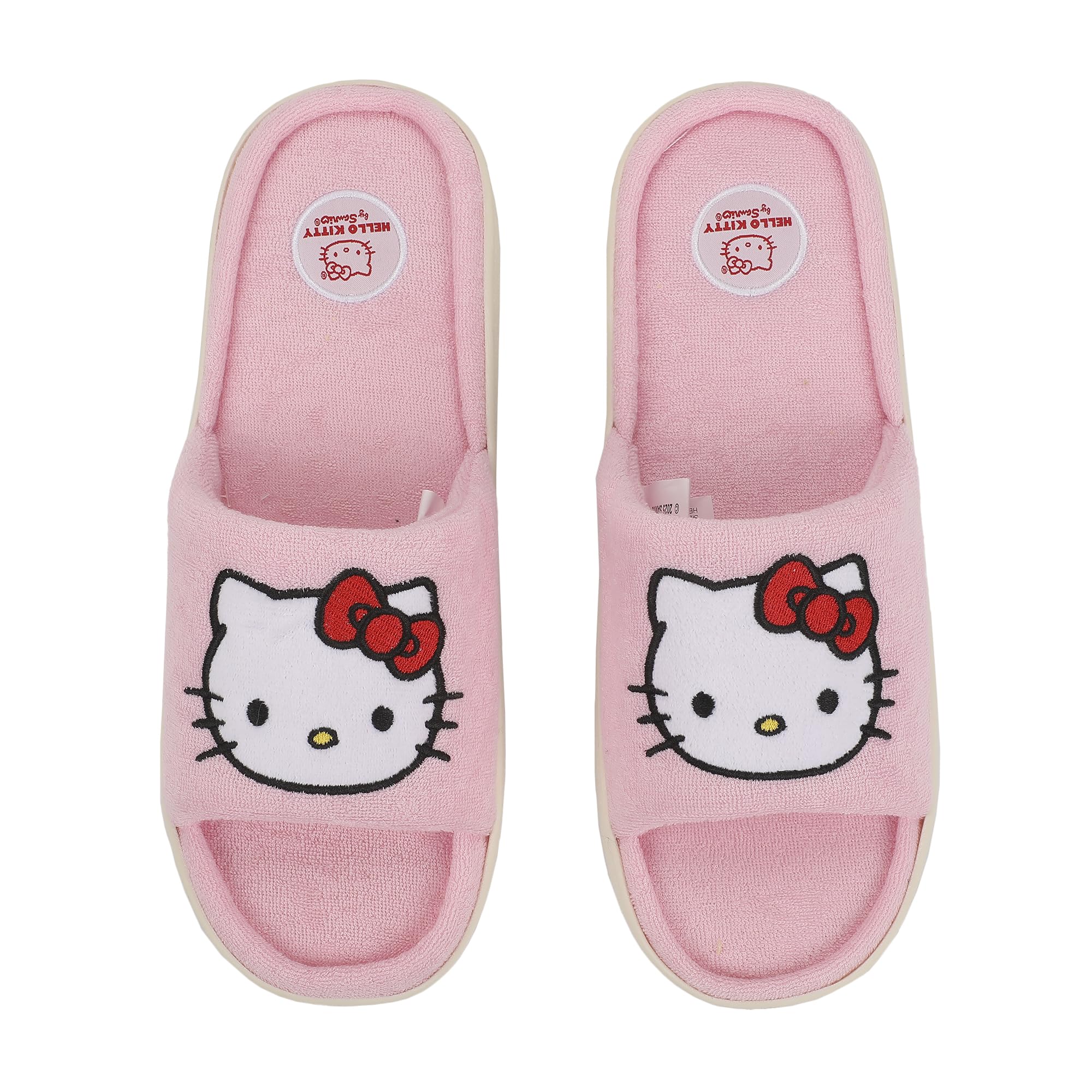 Hello Kitty Character Head Patch Women's Open Toe Slipper