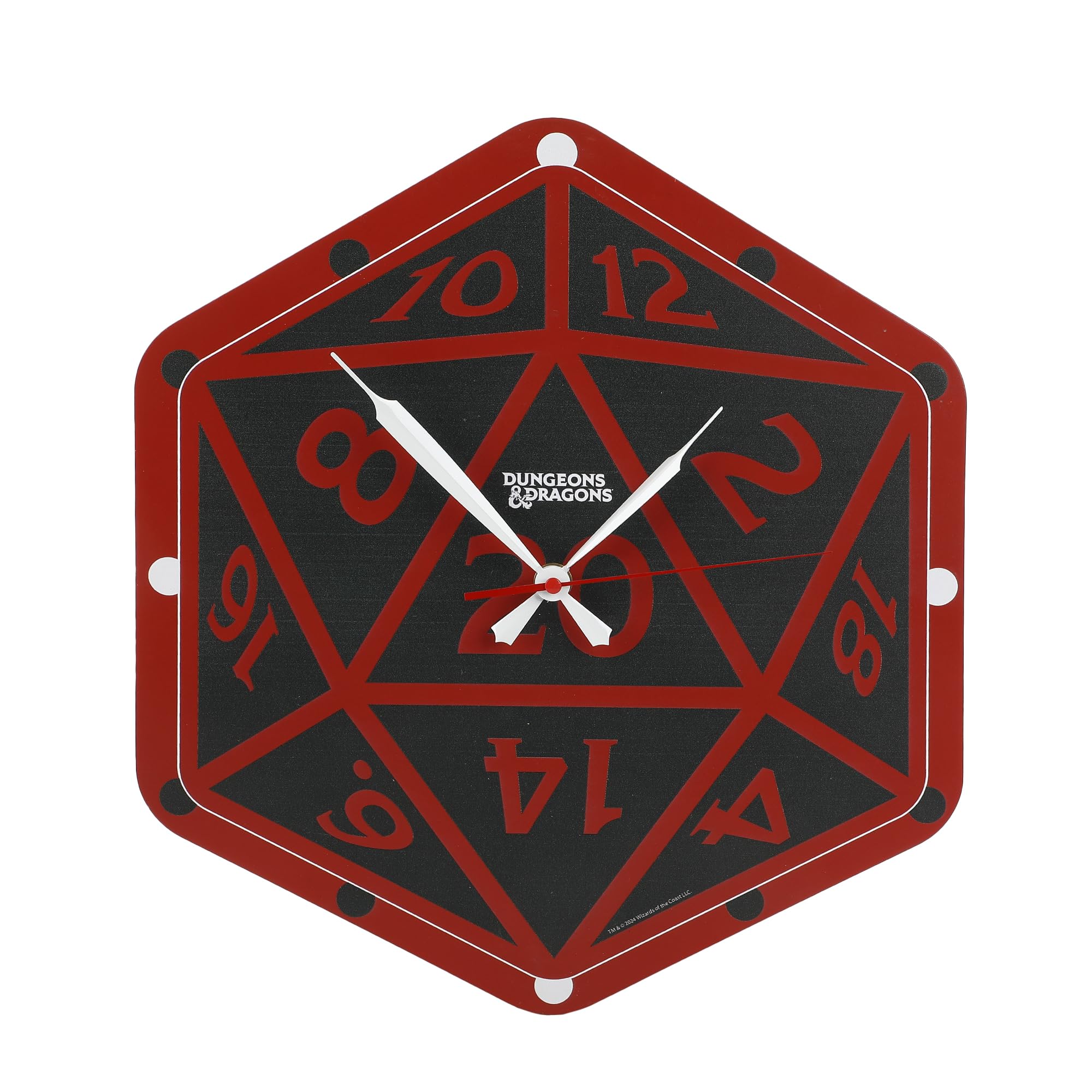 Dungeons & Dragons D20 Sculpted Wall Clock