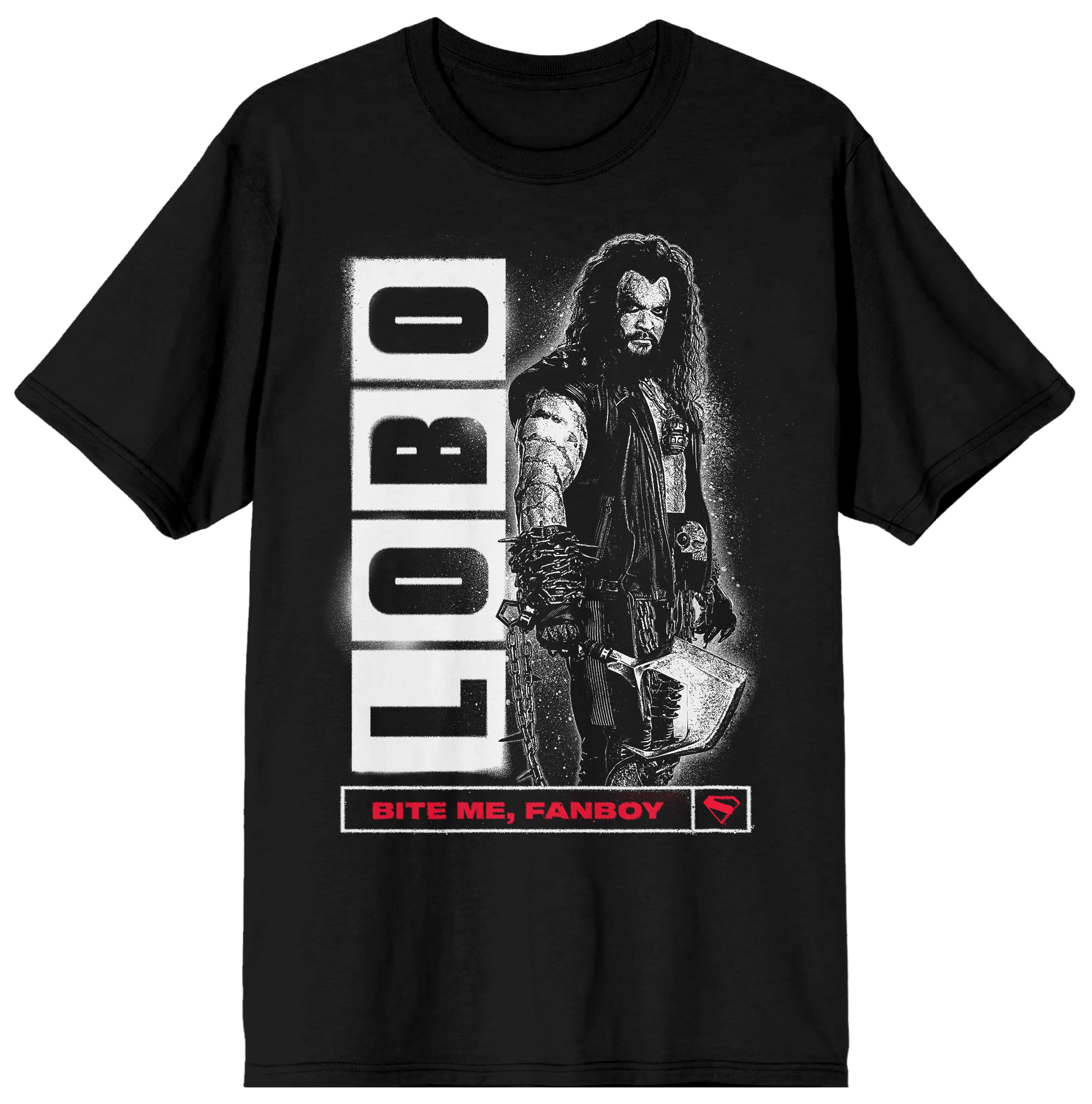 Supergirl Movie (2026) Lobo Bite Me Fanboy Men’s Black Crew Neck Short Sleeve T-shirt