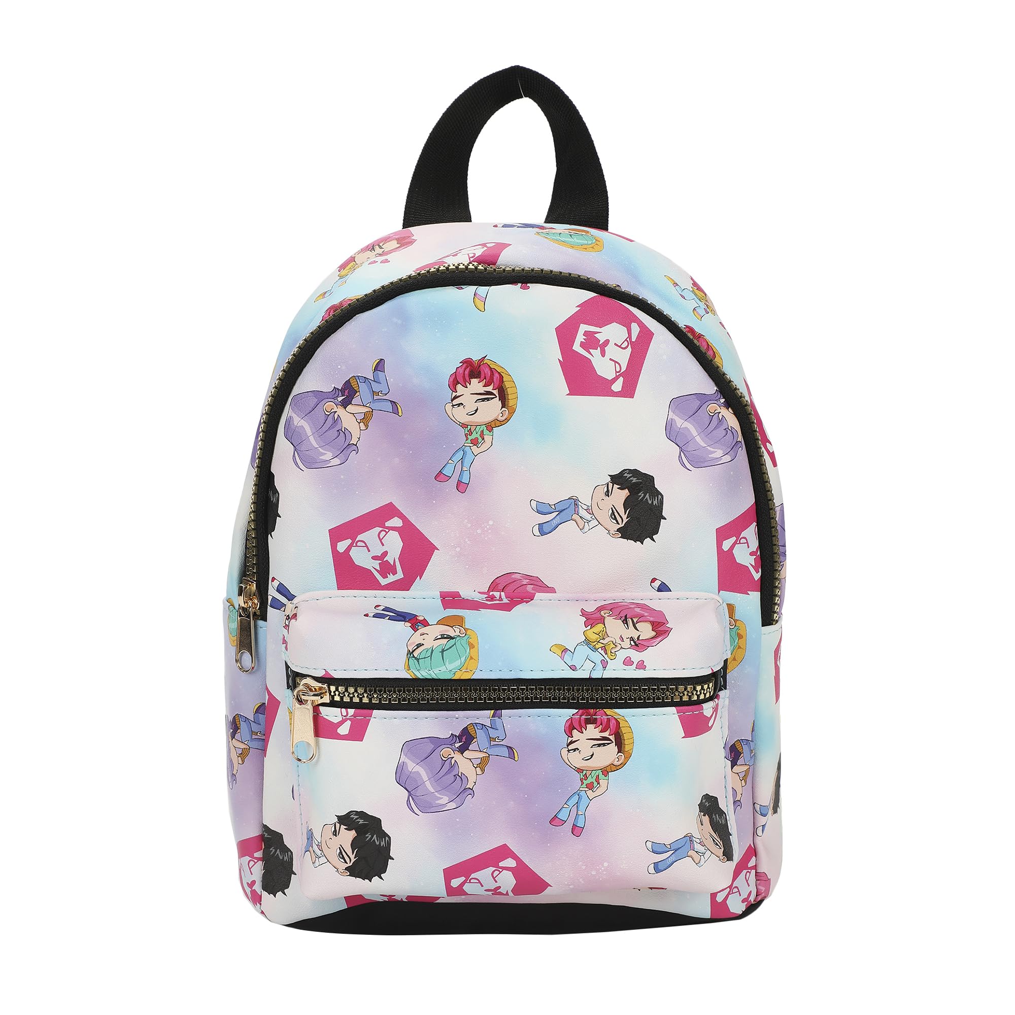 KPop Demon Hunters Chibi Saja 9" Adult Blue & Pink Mini Backpack