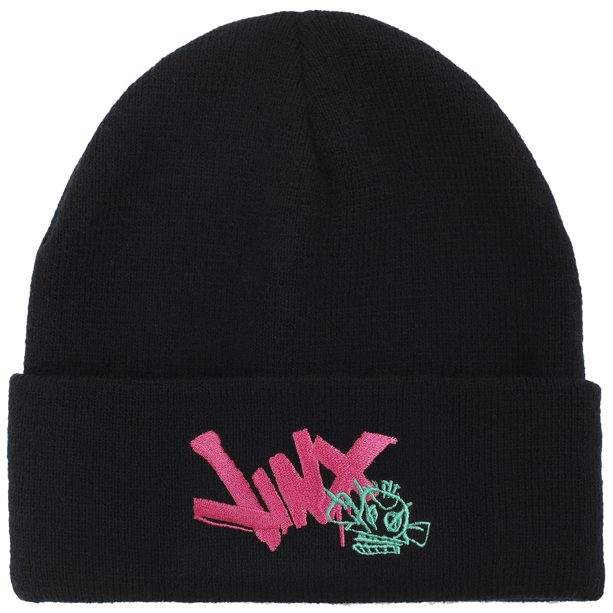 Arcane Jinx Graffiti Adult Black Cuff Knit Beanie