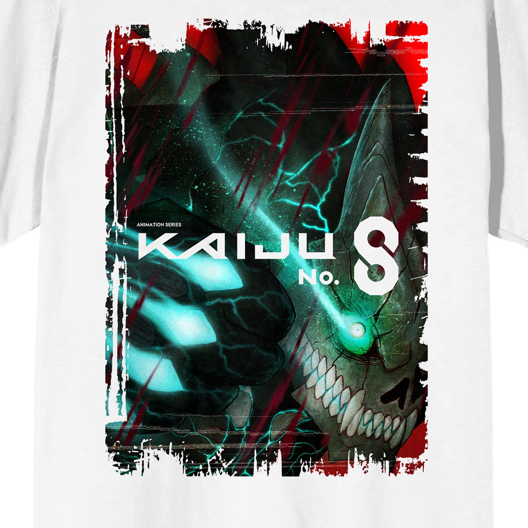 Kaiju No. 8 Kafka Hibino Kaiju Form Poster Art Crew Neck Short Sleeve Men's White T-shirt