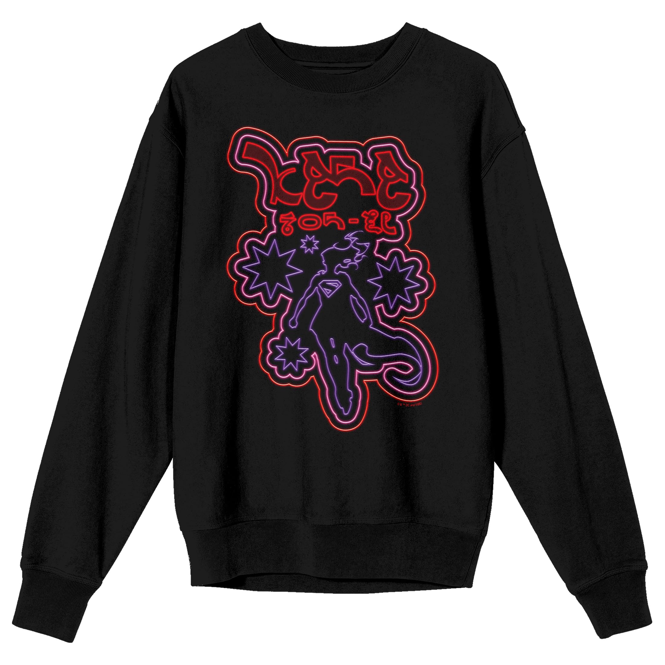 Supergirl Movie (2026) Kara Zor-El Neon Sign Men’s Black Crew Neck Long Sleeve Sweatshirt