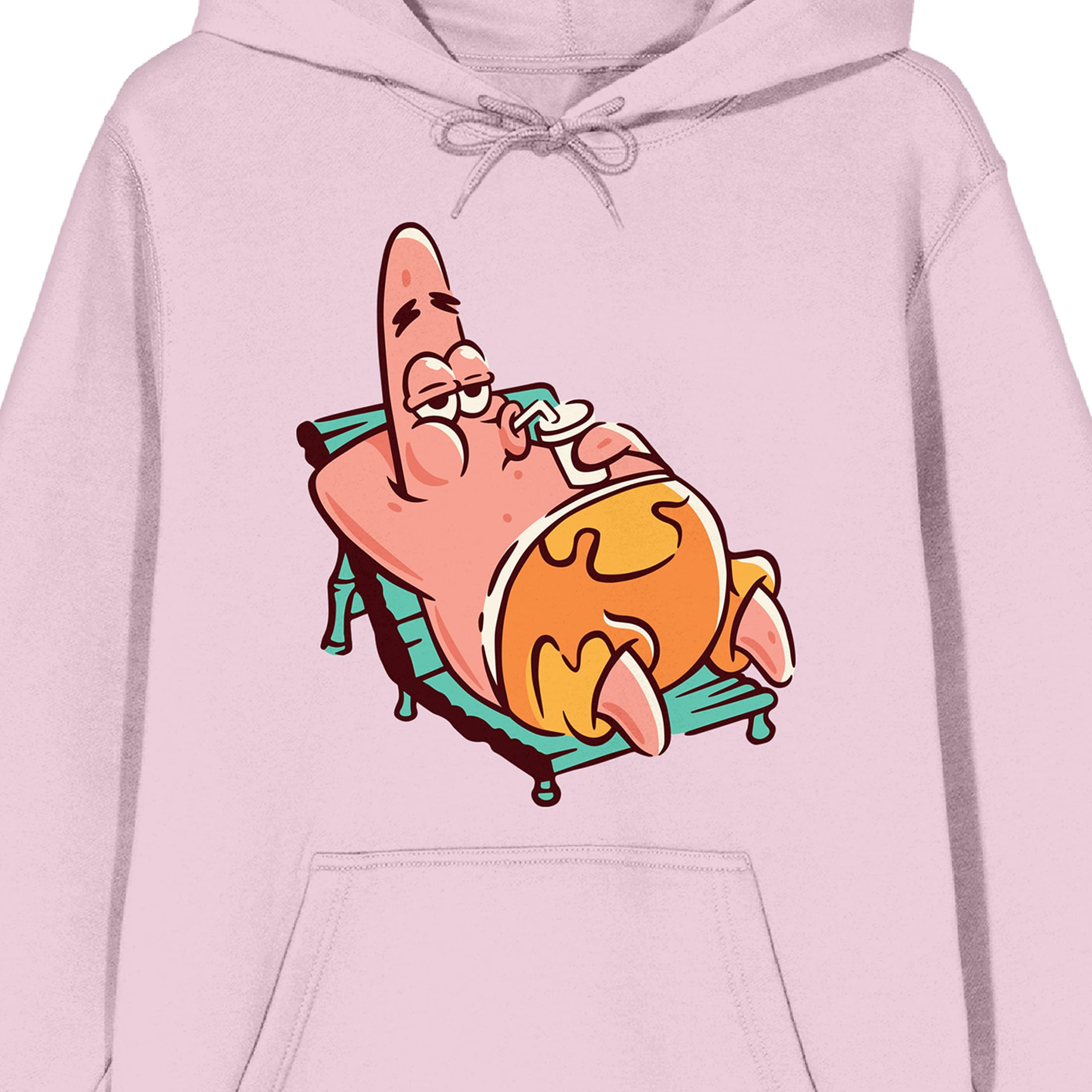 SpongeBob Squarepants Patrick Star Lounging Adult Pink Hoodie
