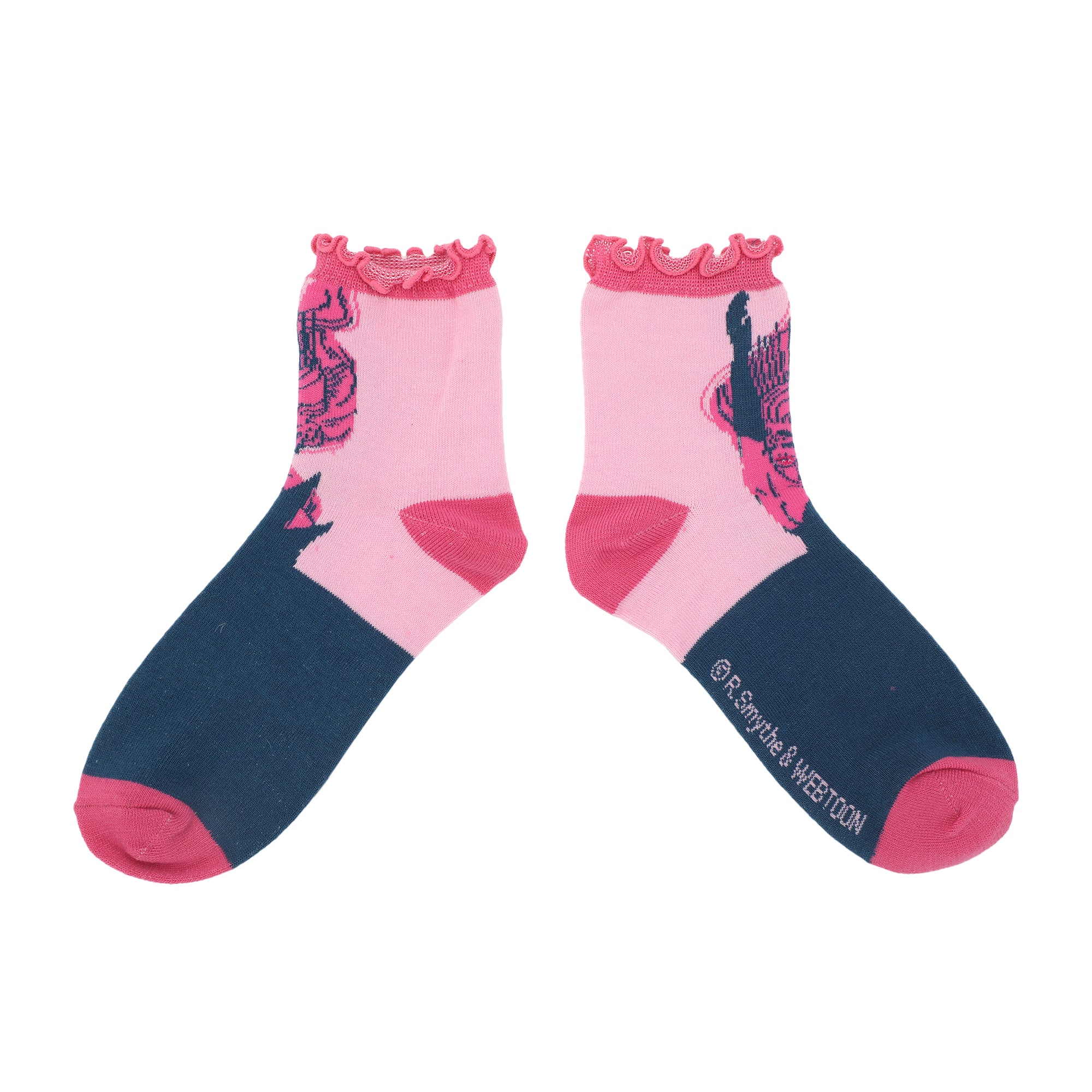 Lore Olympus Hades & Persephone Women's 3-Pair Ruffle Casual Crew Socks
