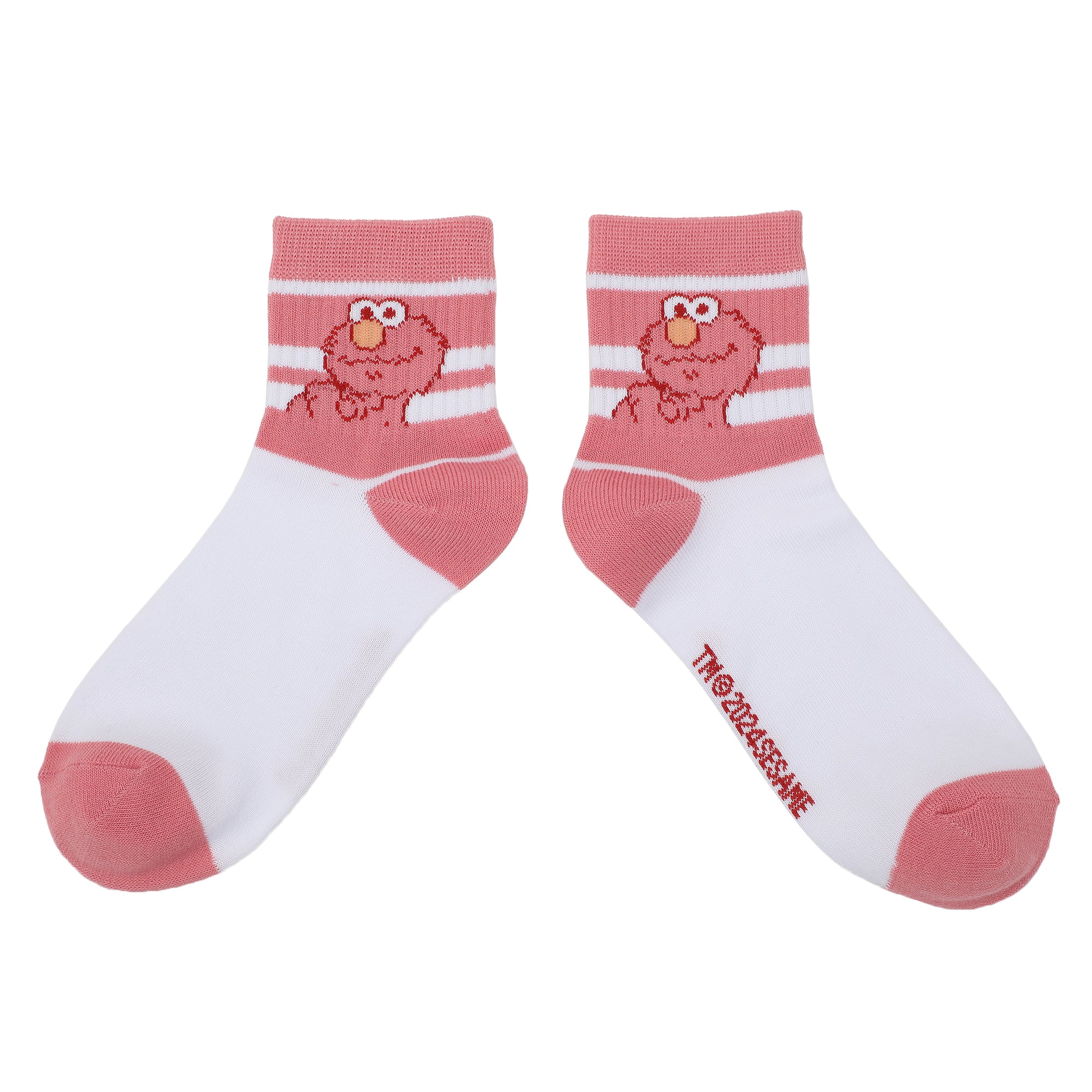 Sesame Street Character Art Women's 3-Pair Casual Quarter Crew Socks-OSFA