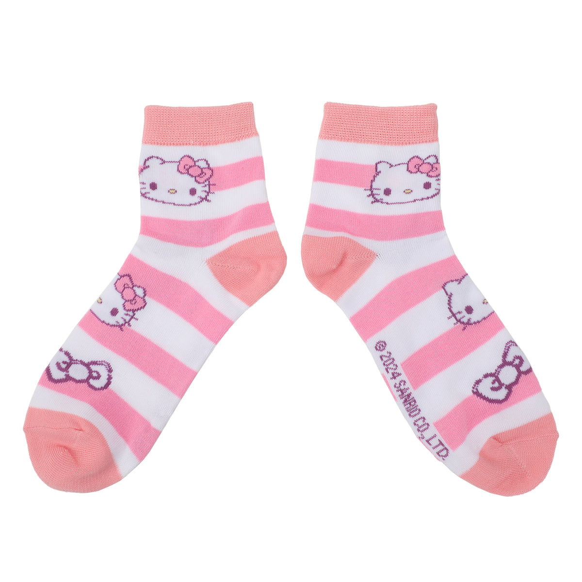 Hello Kitty & Friends Character Print Women's 3-Pair Casual Quarter Crew Socks