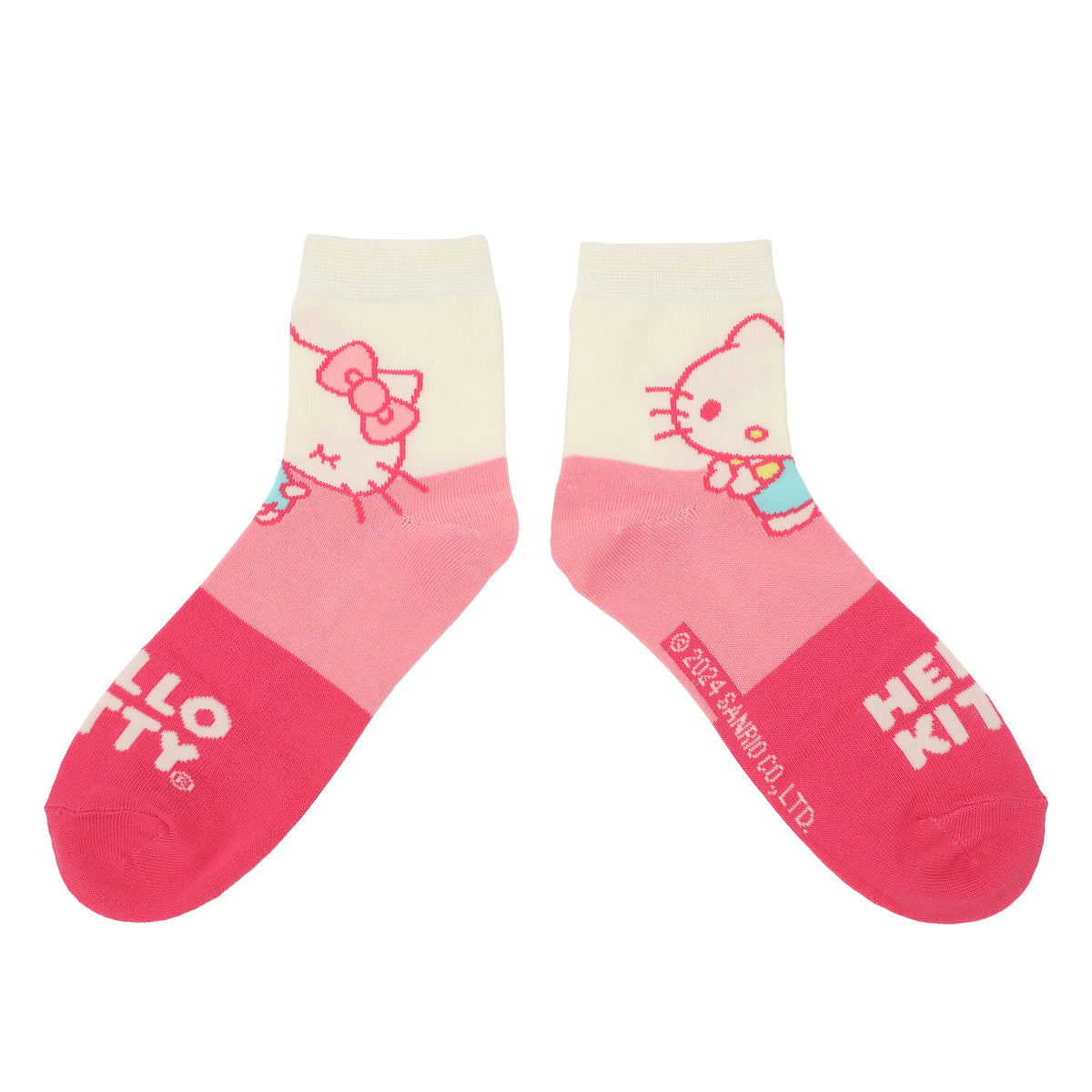 Hello Kitty Hearts & Bows Women's Casual Quarter Crew Sock Boxed Set