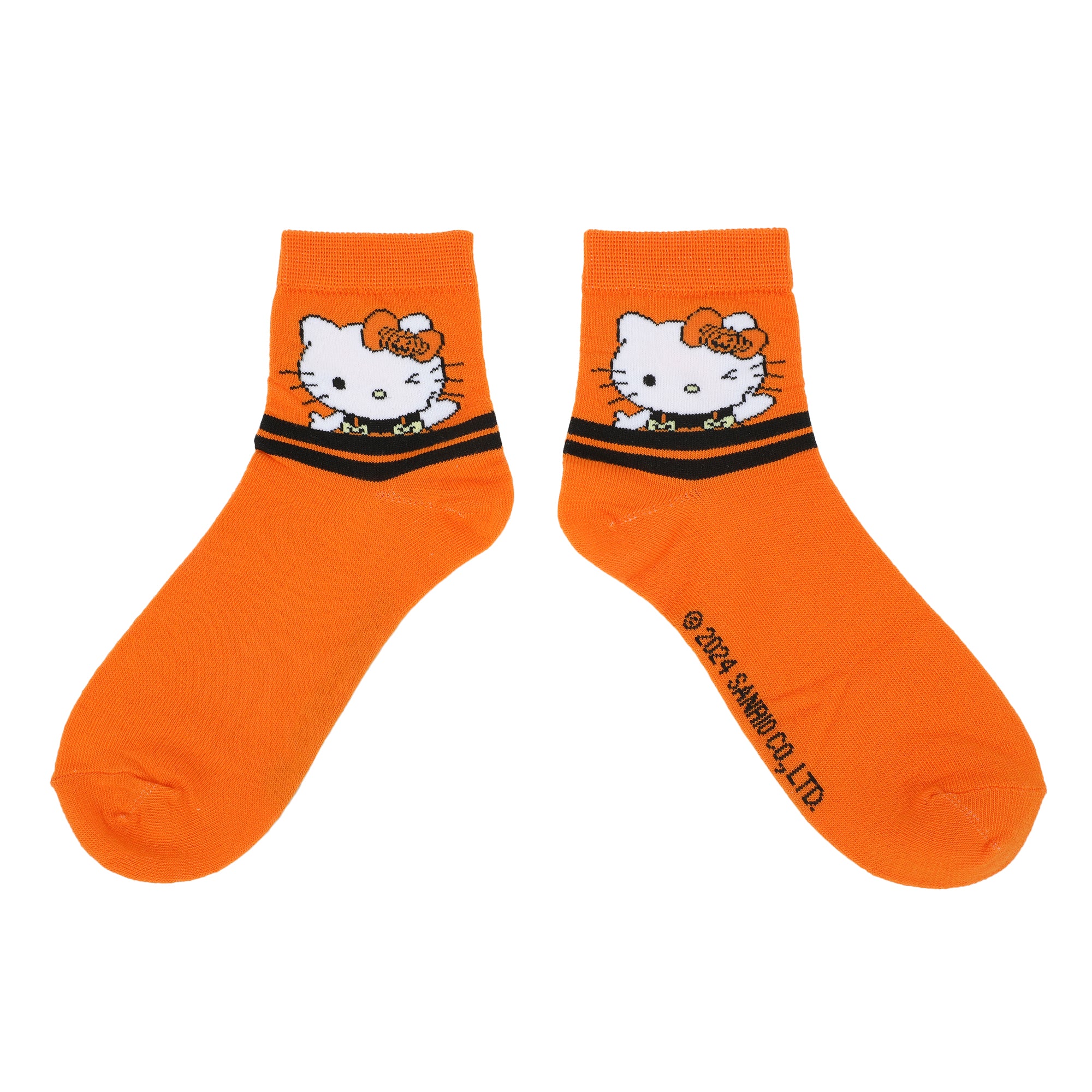 Hello Kitty Halloween Women's 3-Pair Quarter Crew Socks Box Set