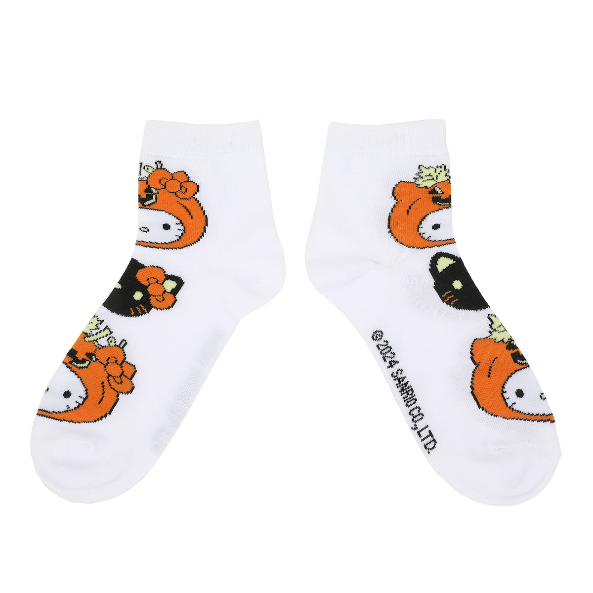Hello Kitty Halloween Women's 3-Pair Quarter Crew Socks Box Set