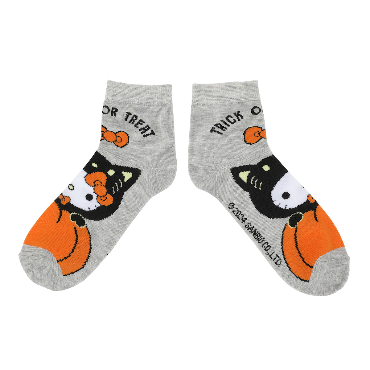 Hello Kitty Halloween Women's 3-Pair Quarter Crew Socks Box Set
