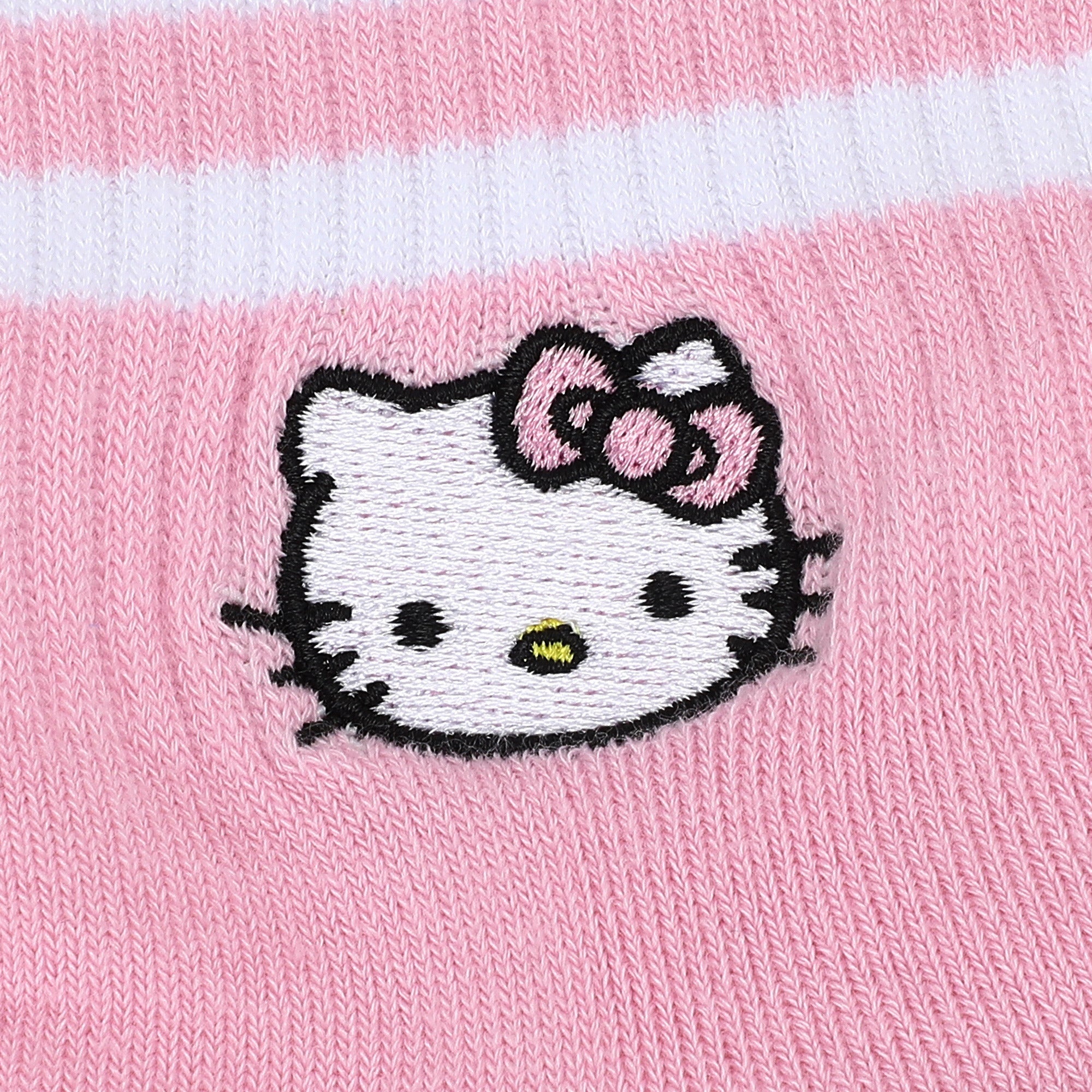 Hello Kitty Character Faces Women’s 3-Pair Pack Plate Grip Quarter Crew Socks