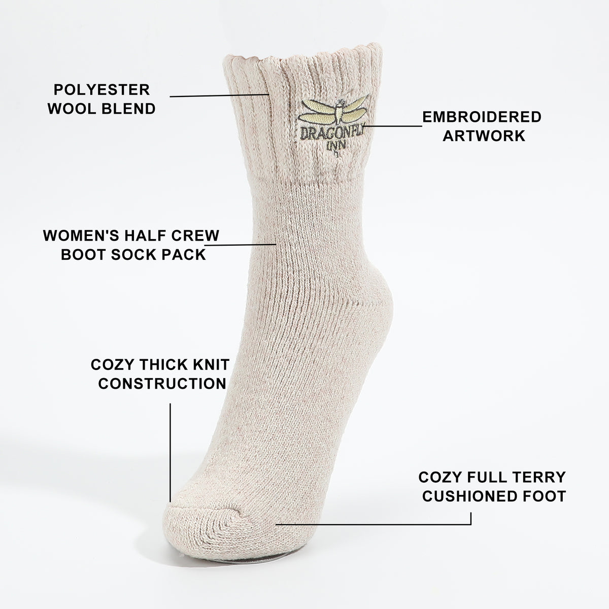 Gilmore Girls Stars Hollow Luke's Diner Dragonfly Inn Women's Novelty Half Crew Boot Socks (Pack of 2)