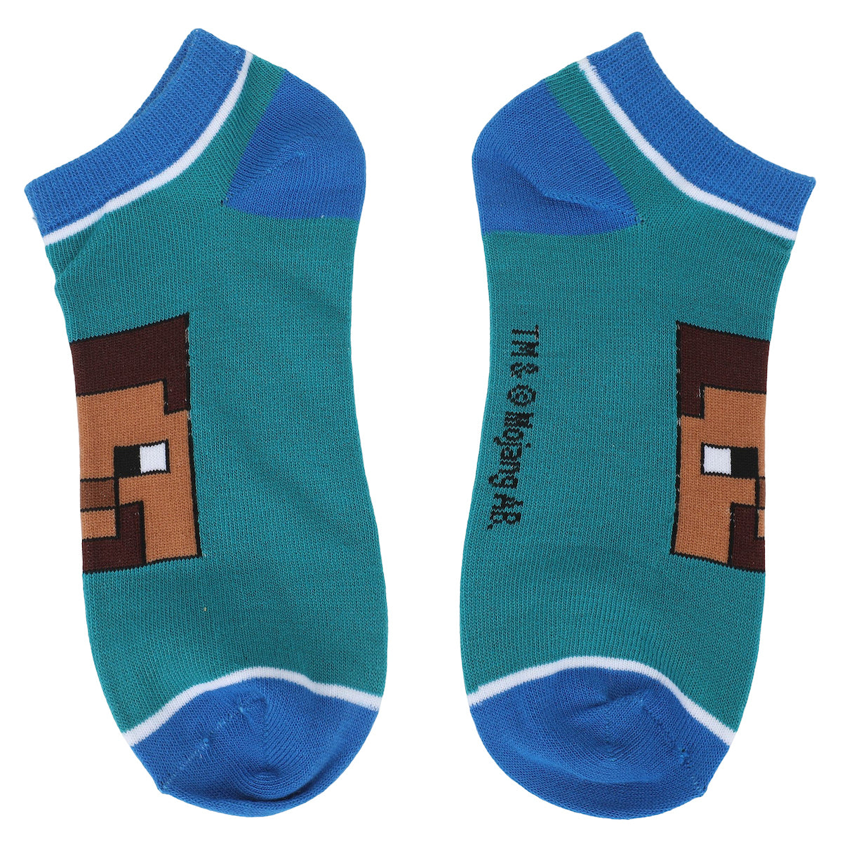 Minecraft Character Heads 5-Pair Ankle Socks