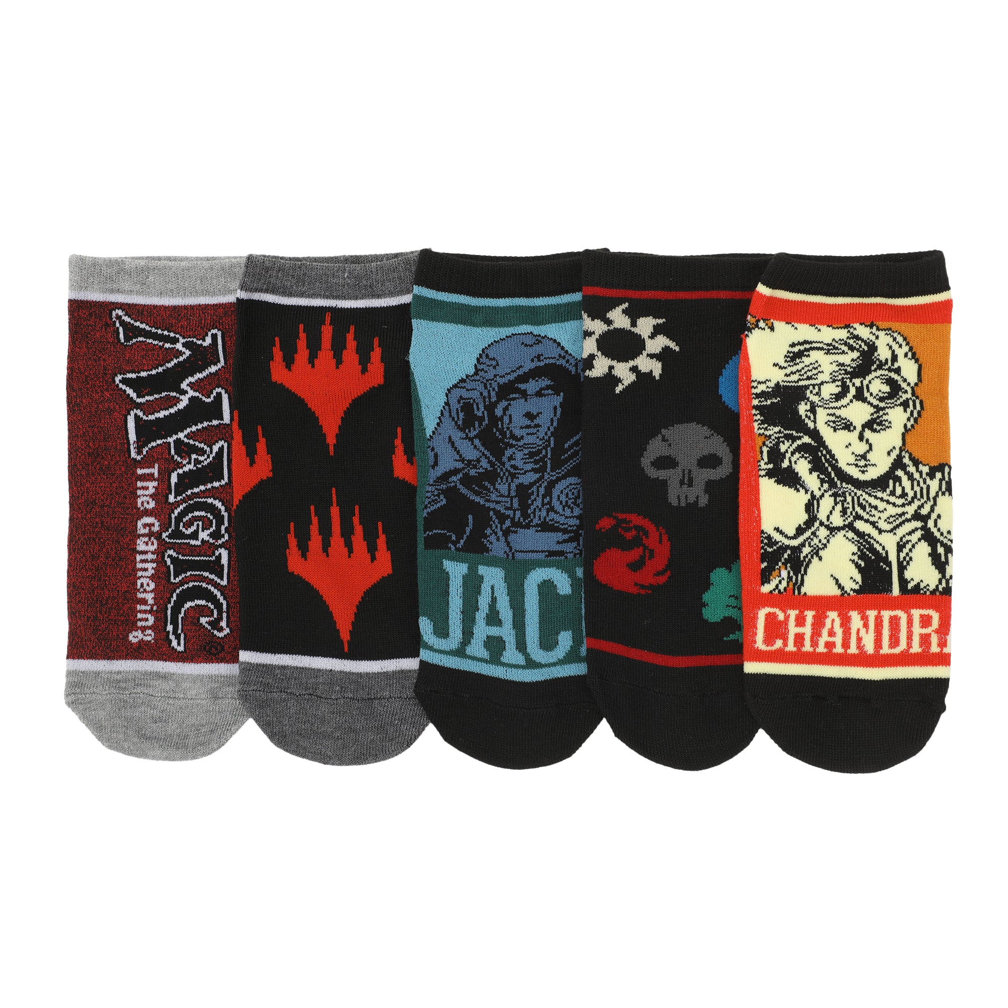 Magic The Gathering Jace & Chandra Women's 5-Pair Ankle Socks