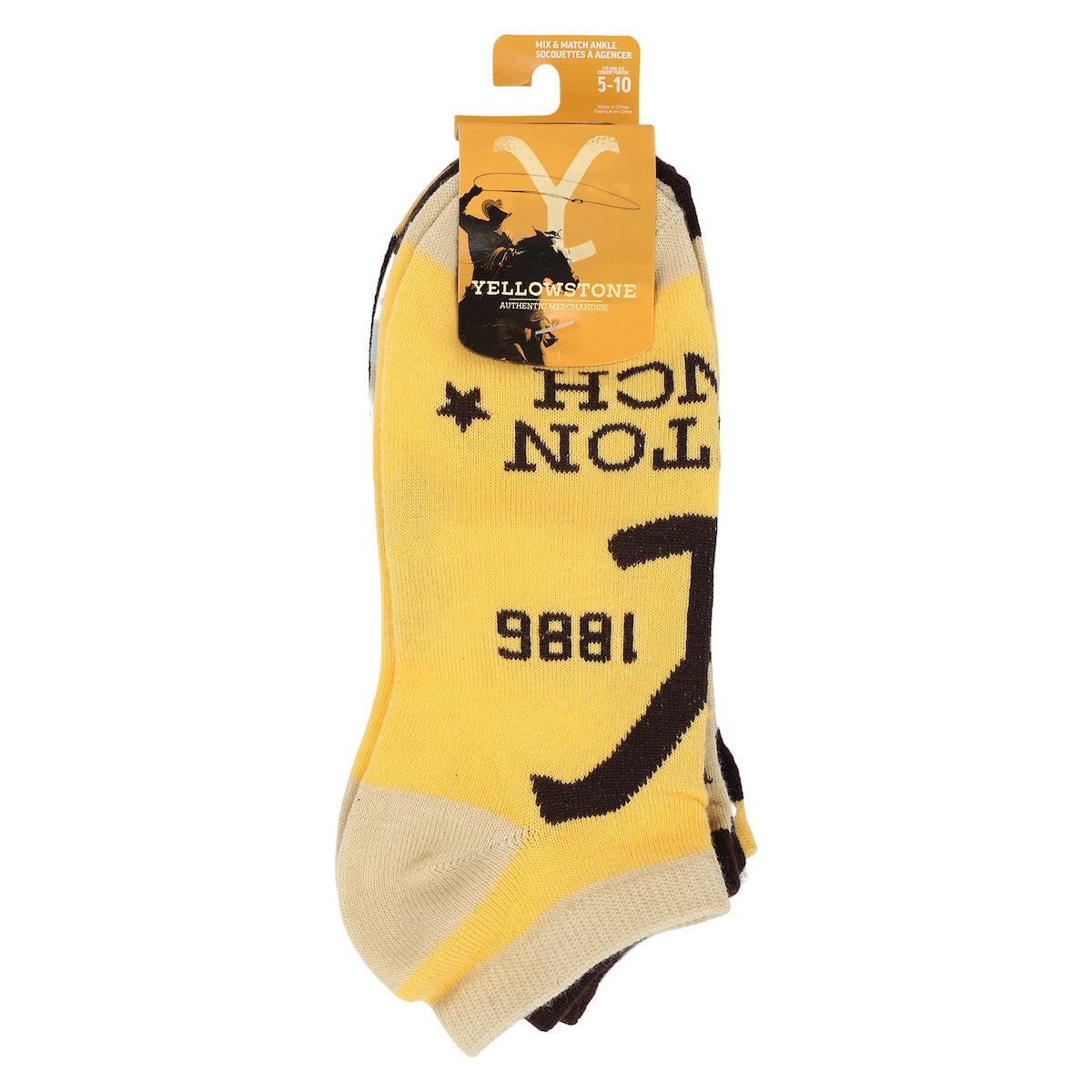 Yellowstone Quotes 5-Pair Women's Ankle Socks