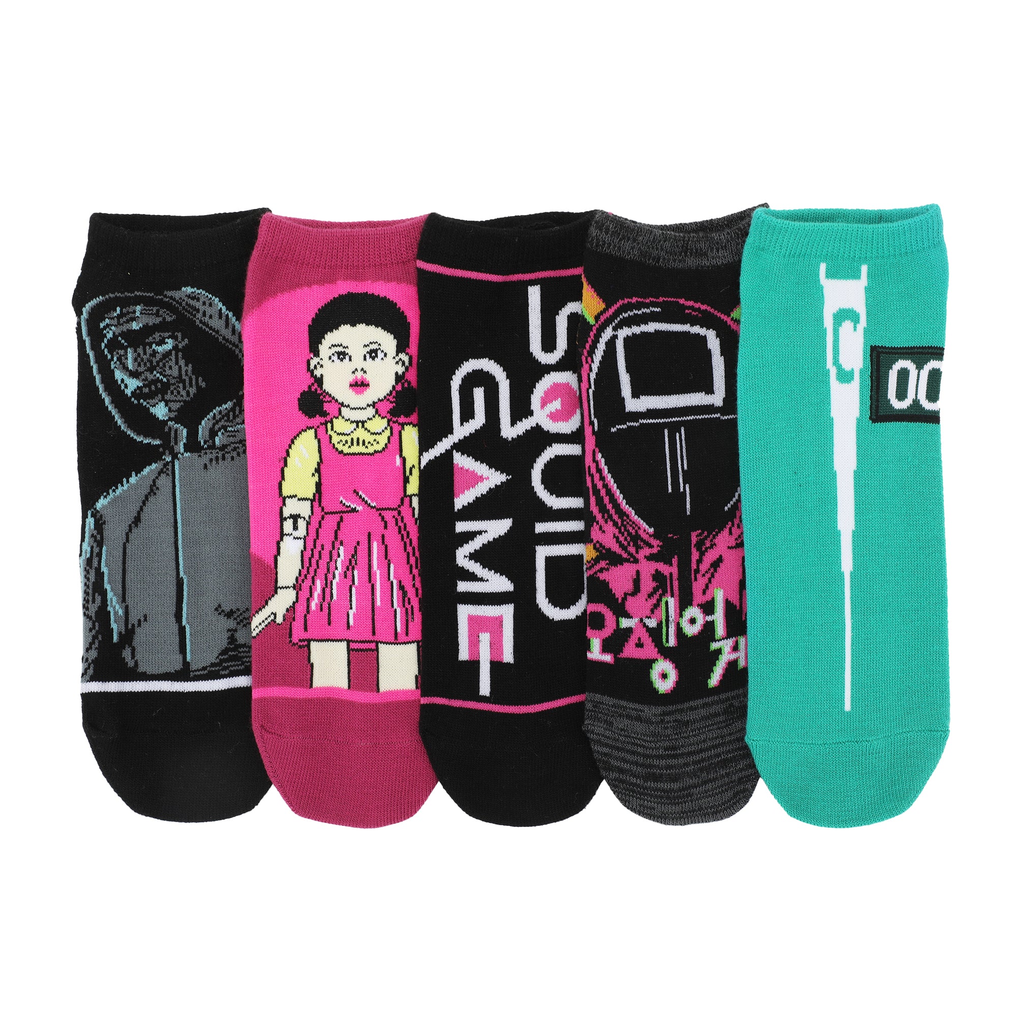 Squid Game Icons Women's 5-Pair Ankle Socks