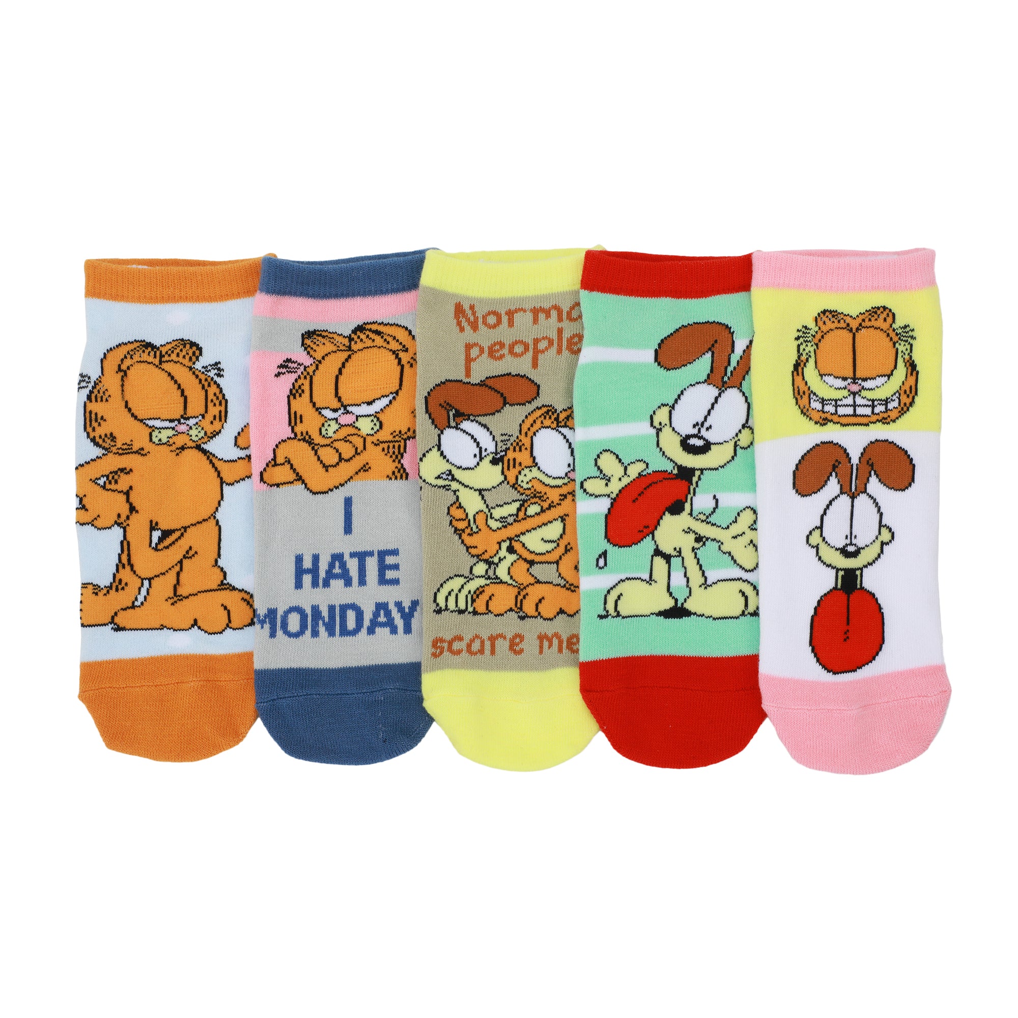Garfield Odie & Garfield 5-Pair Women's Ankle Socks