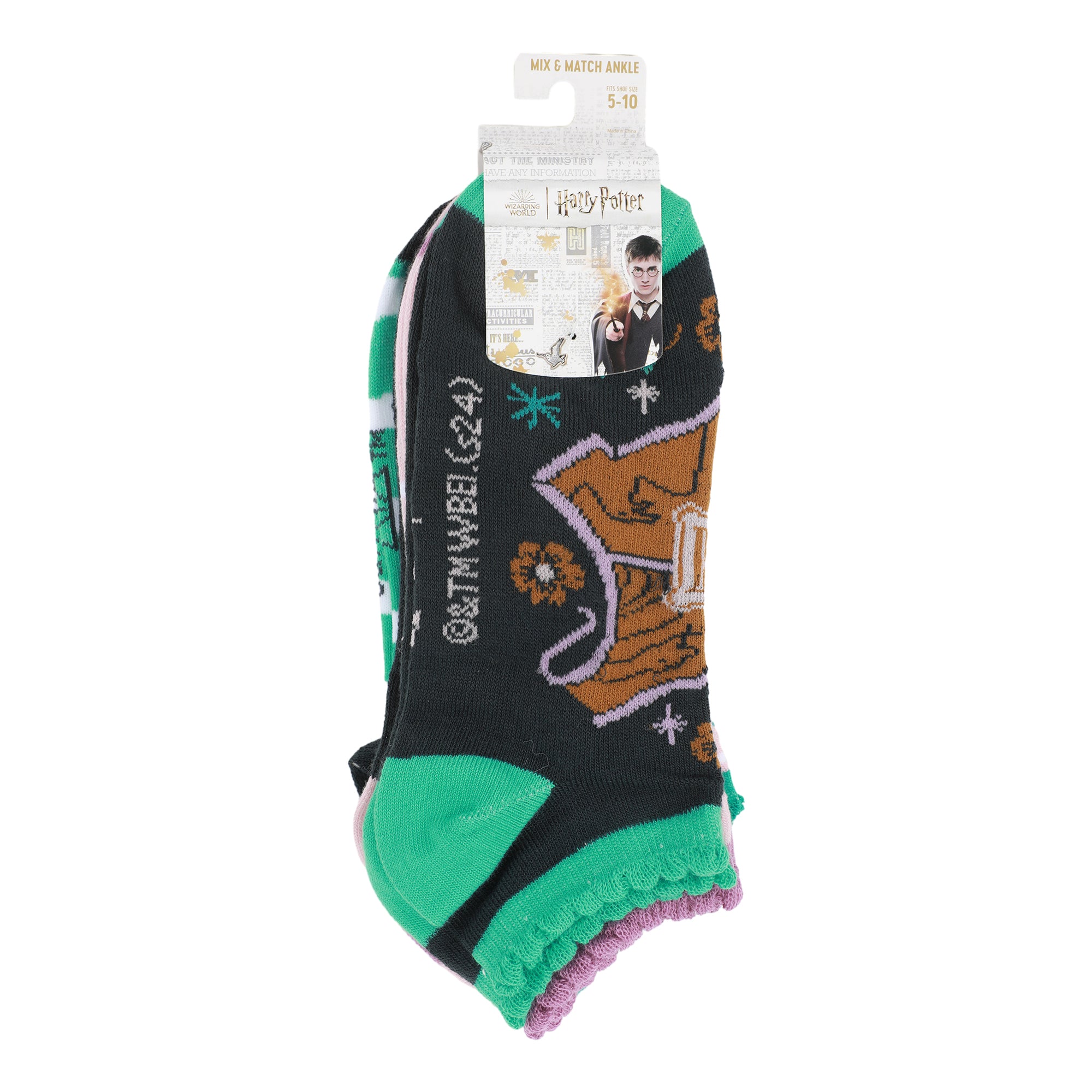 Harry Potter Icons Women's 5-Pair Ankle Socks