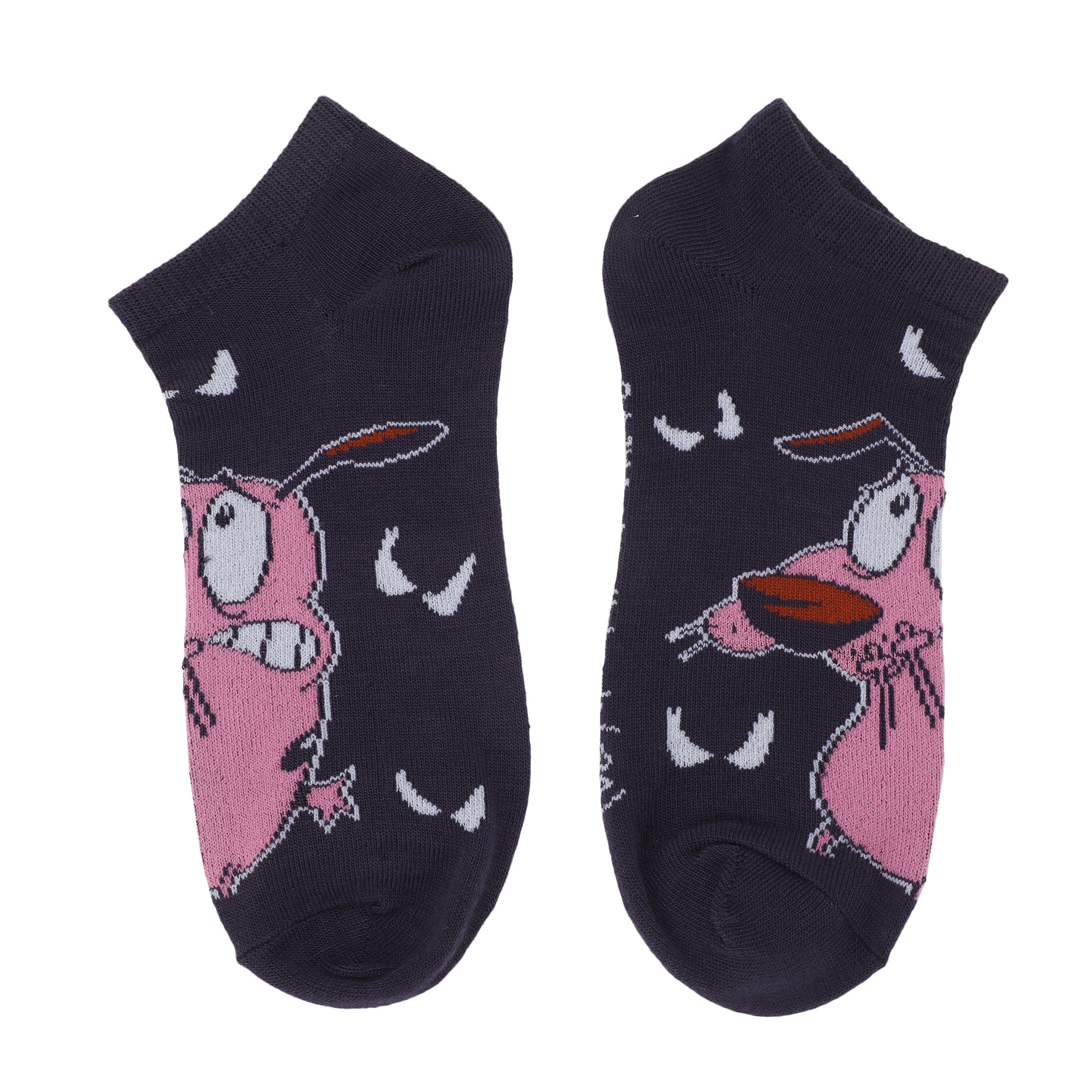 Courage The Cowardly Dog Creepy Stuff Happens Women's 5-Pair Ankle Socks