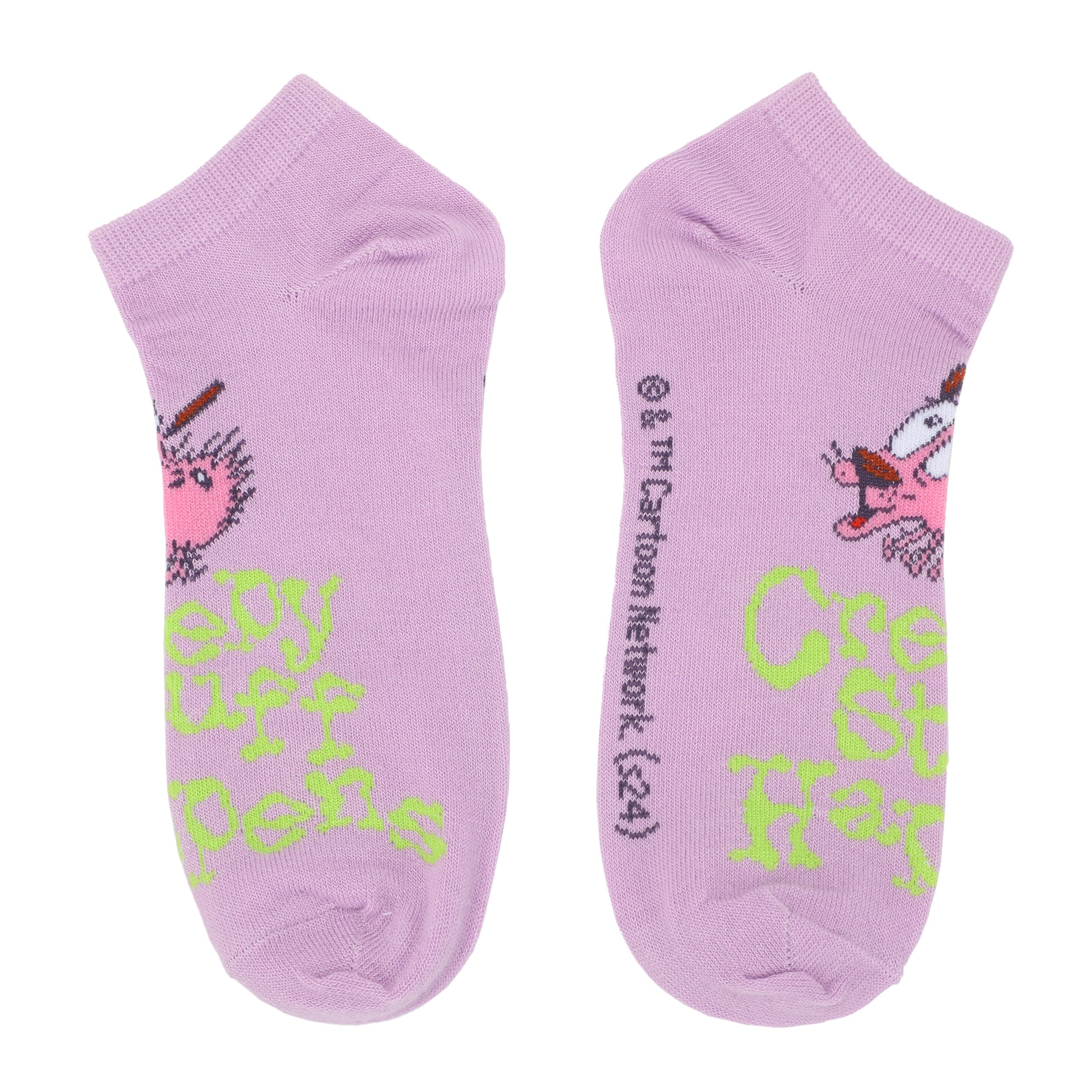 Courage The Cowardly Dog Creepy Stuff Happens Women's 5-Pair Ankle Socks