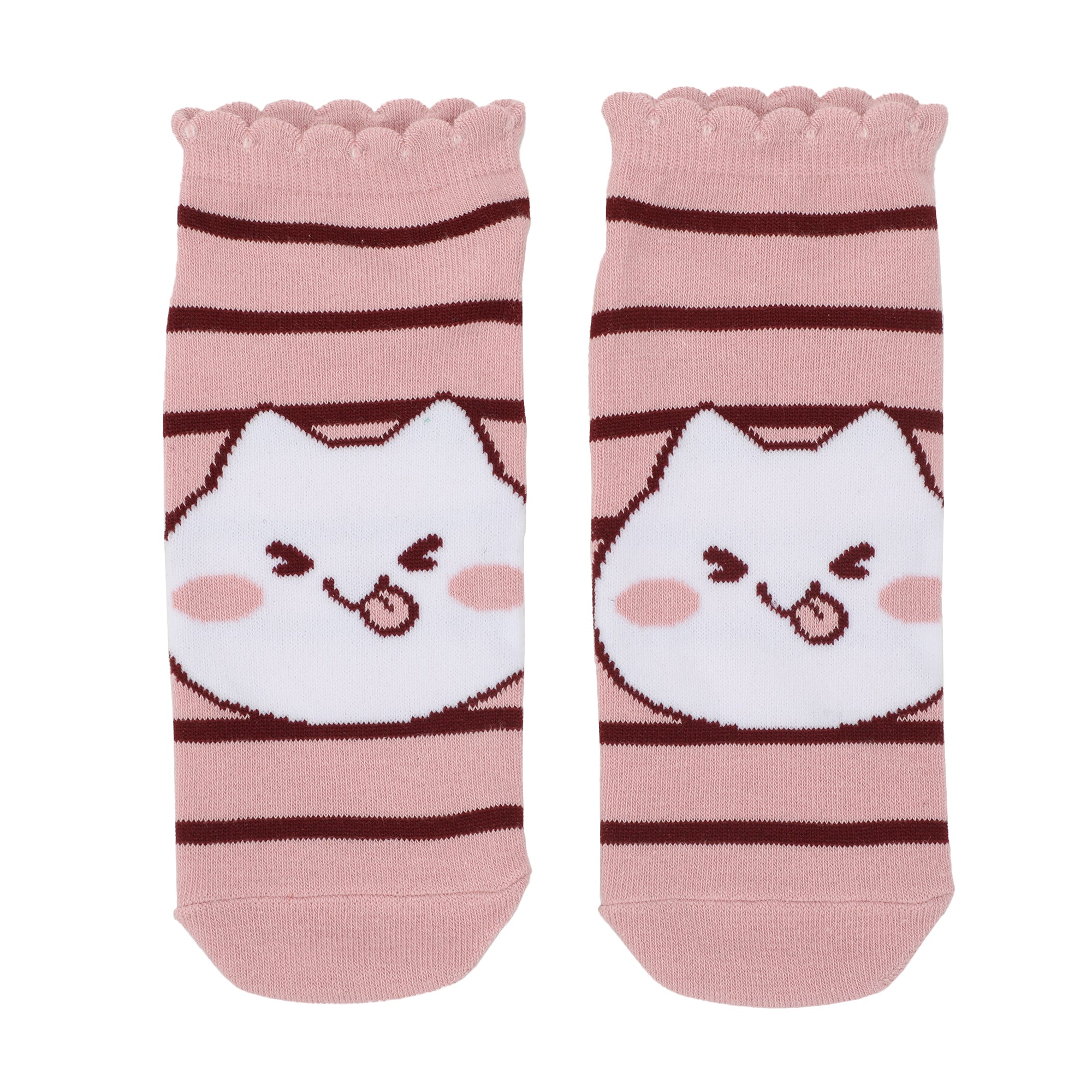 Mimi & Neko Character Art Women's 5-Pair Ankle Socks