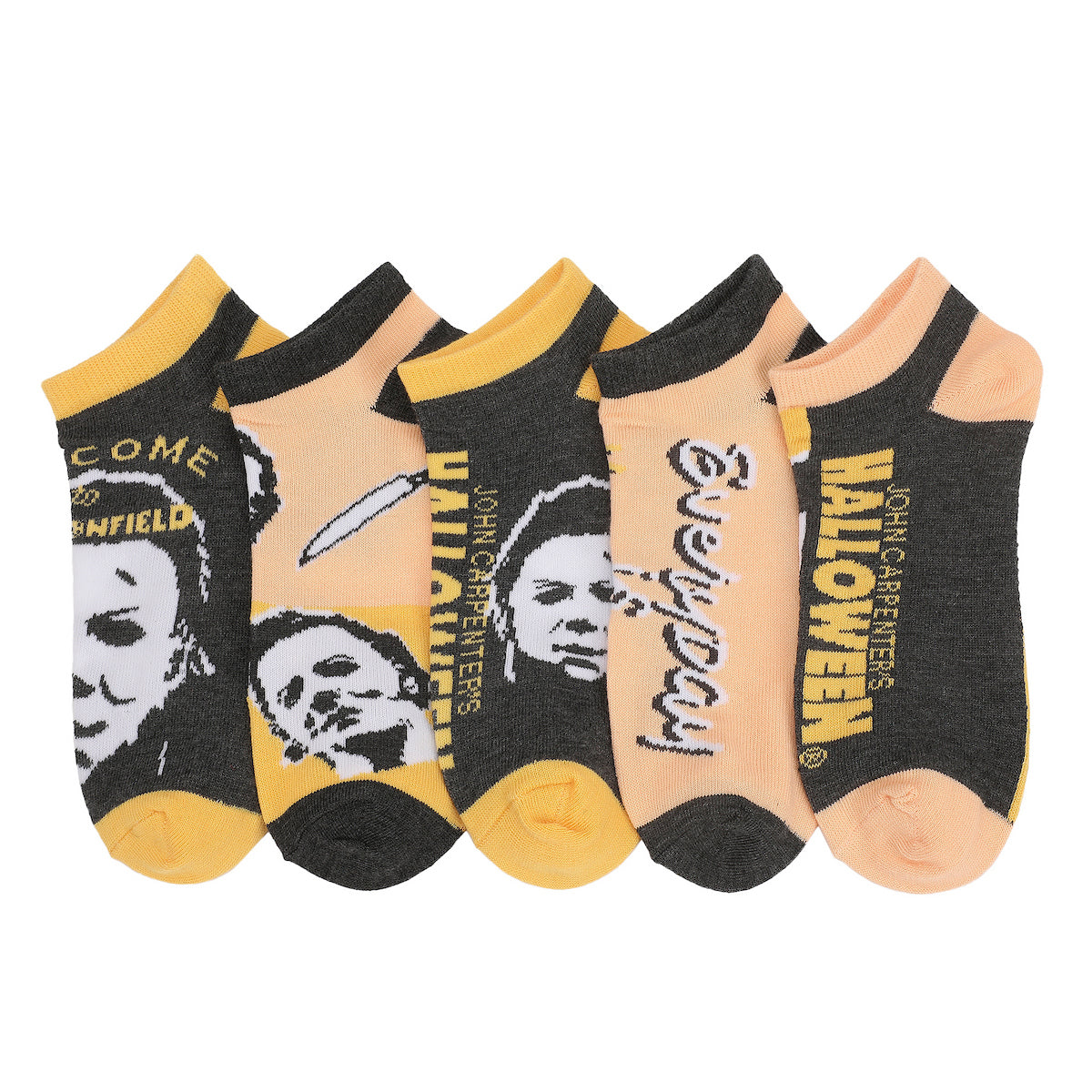 John Carpenter'S Logo & Mask Icon Halloween Womens Ankle Sock 5 Pack