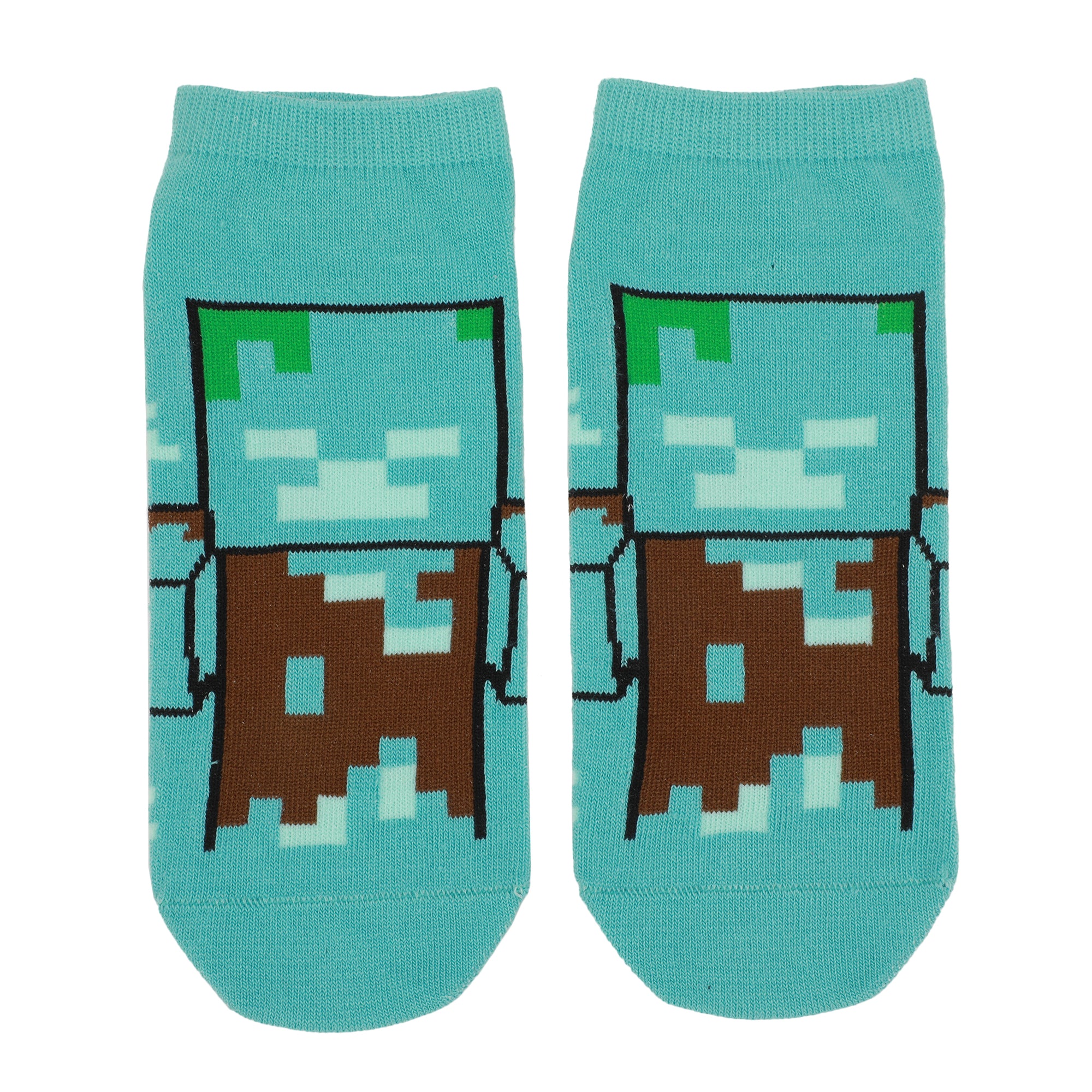 Minecraft Zombies & Creepers Women's 5-Pair Ankle Socks-OSFA