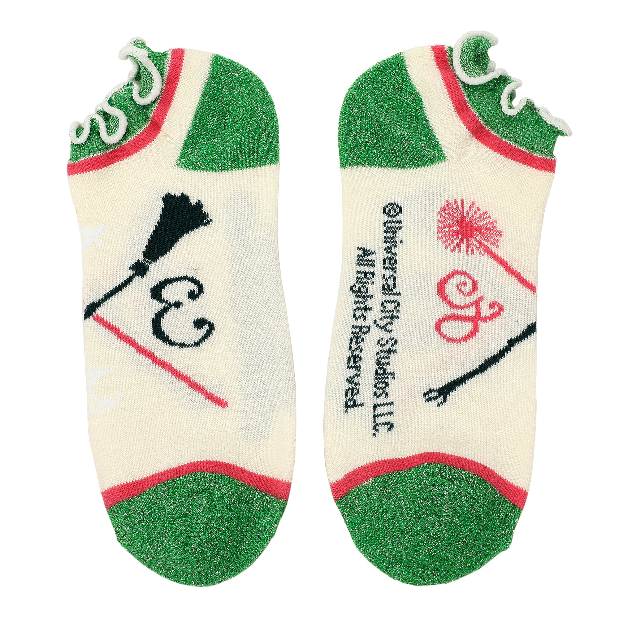 Wicked Elphaba & Glinda Icons Women's 5-Pair Ankle Socks-OSFA