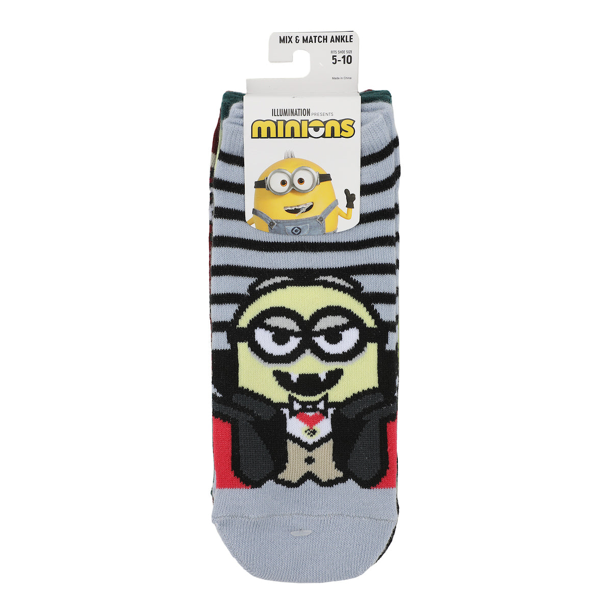 Despicable Me Minions Classic Monsters Costumes Women's 5-Pair Ankle Socks