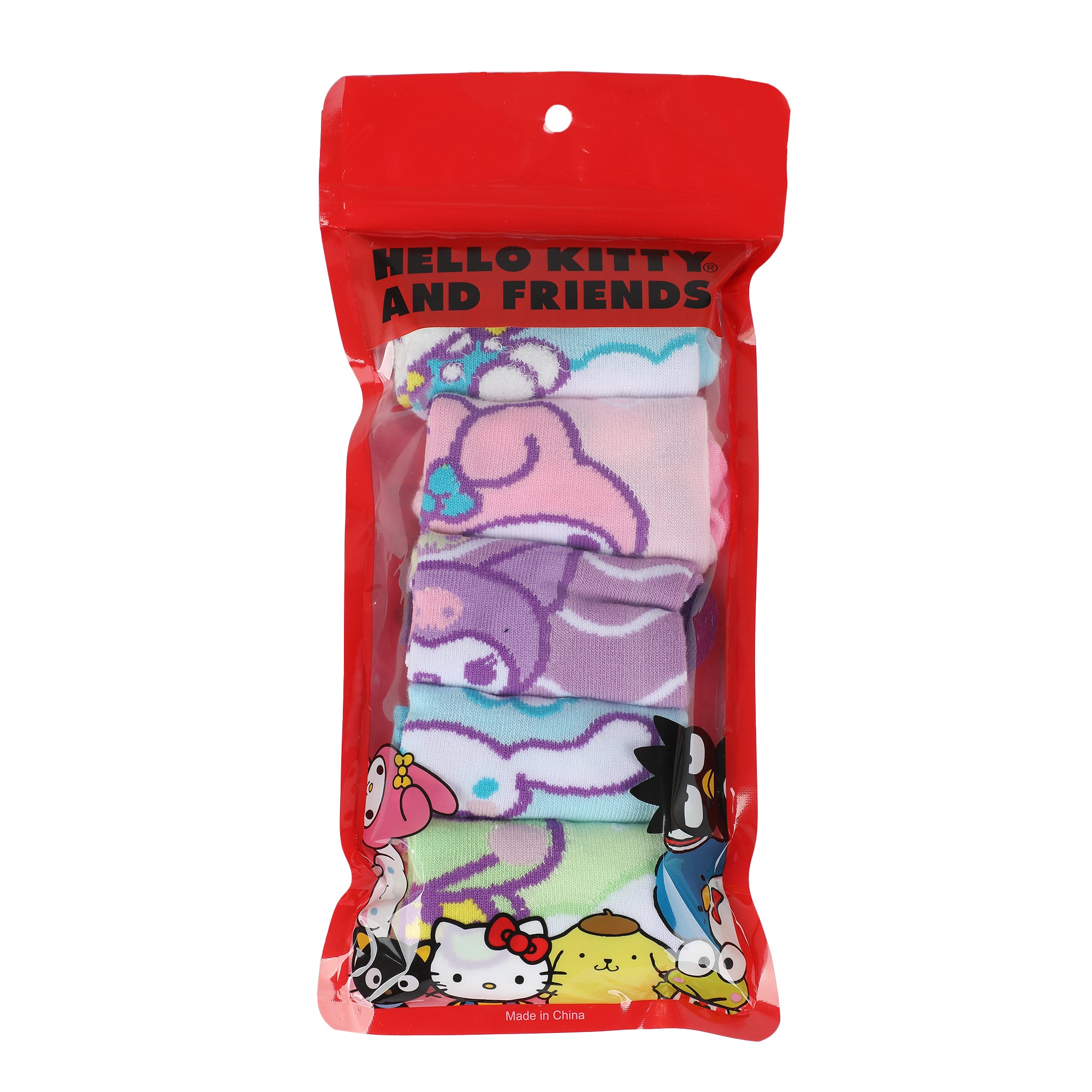 Hello Kitty & Friends Characters Women's 5-Pair Ankle Socks