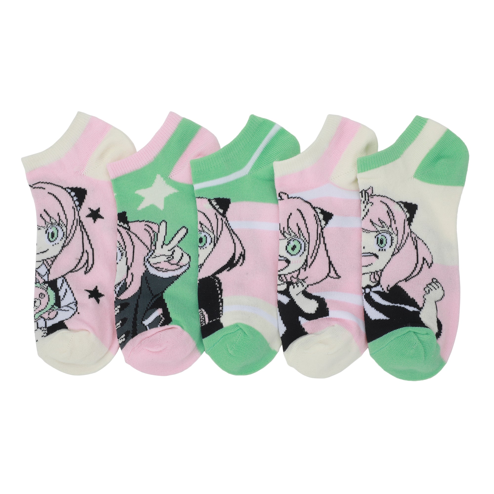Spy X Family Anya Facial Expressions Women's 5-Pair Ankle Socks