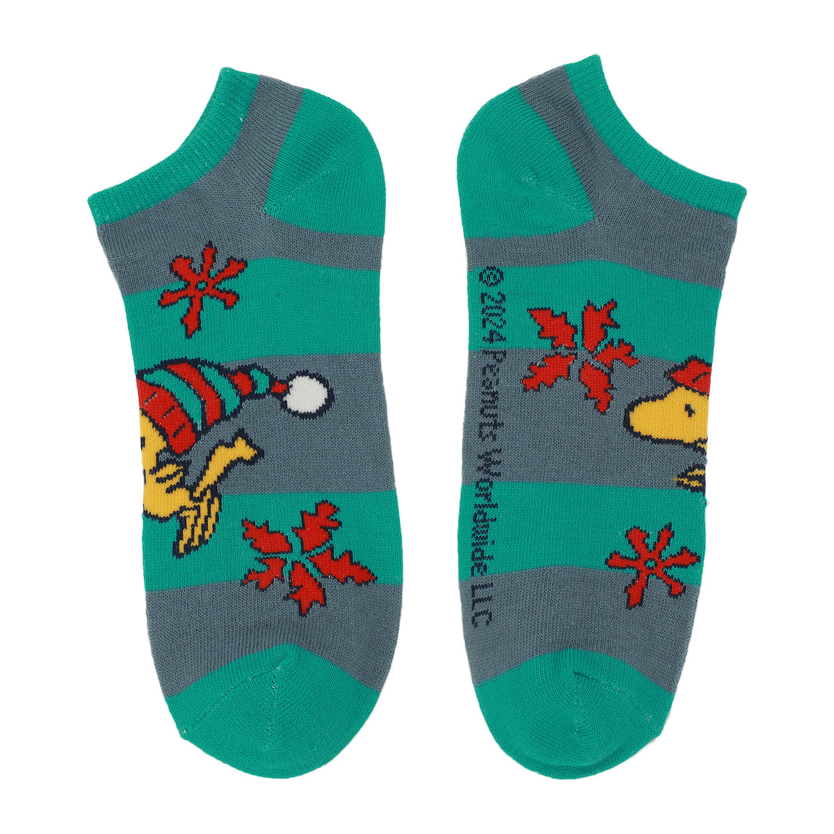 Peanuts Winter Holiday Scenes Women's 5-Pair Ankle Socks