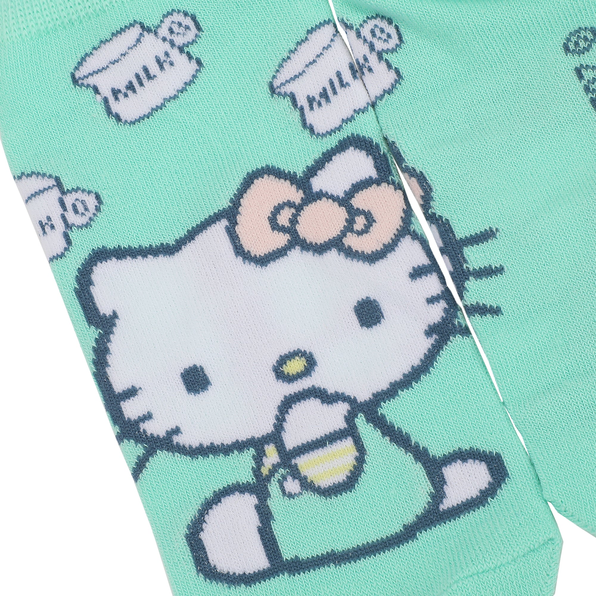 Hello Kitty Characters AOP Scalloped Cuffs Womens Ankle Socks 5 Pack
