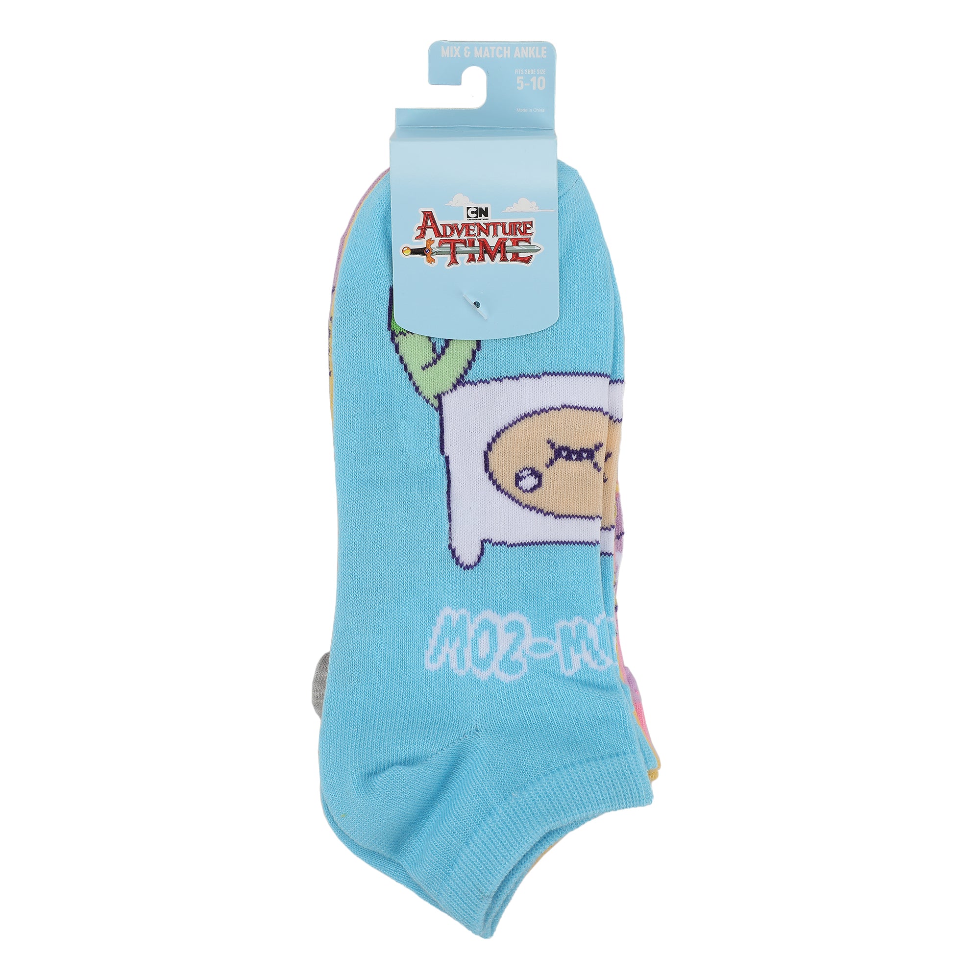 Adventure Time Characters 5-Pair Women's Ankle Socks