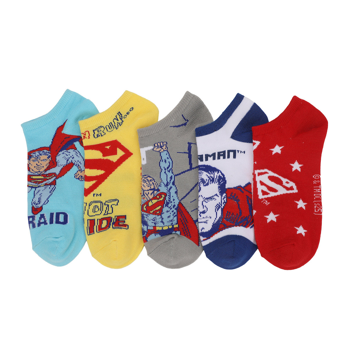 Superman Characters Womens Ankle Socks 5 Pack