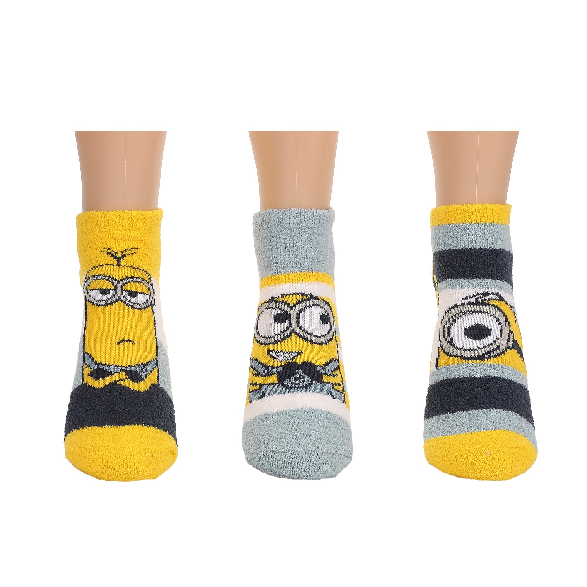 Minions Stewart, Kevin and Bob Womens Ankle Socks 3 Pack