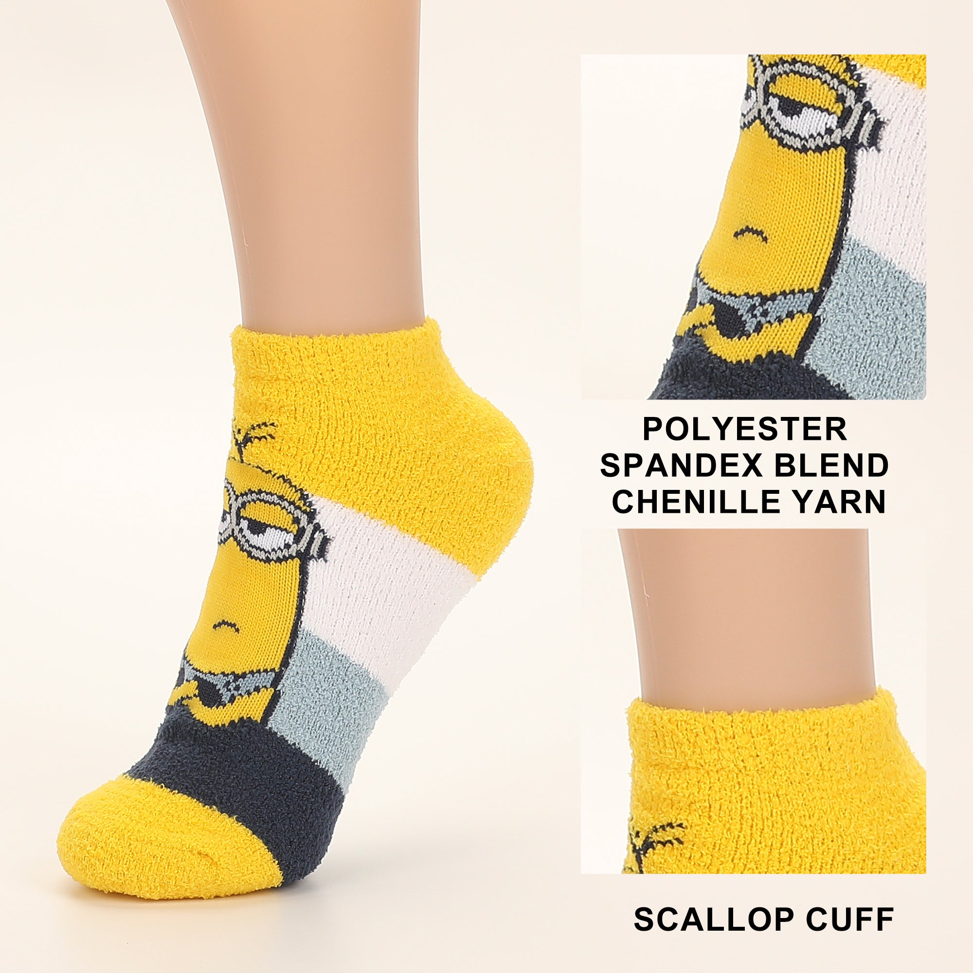 Minions Stewart, Kevin and Bob Womens Ankle Socks 3 Pack